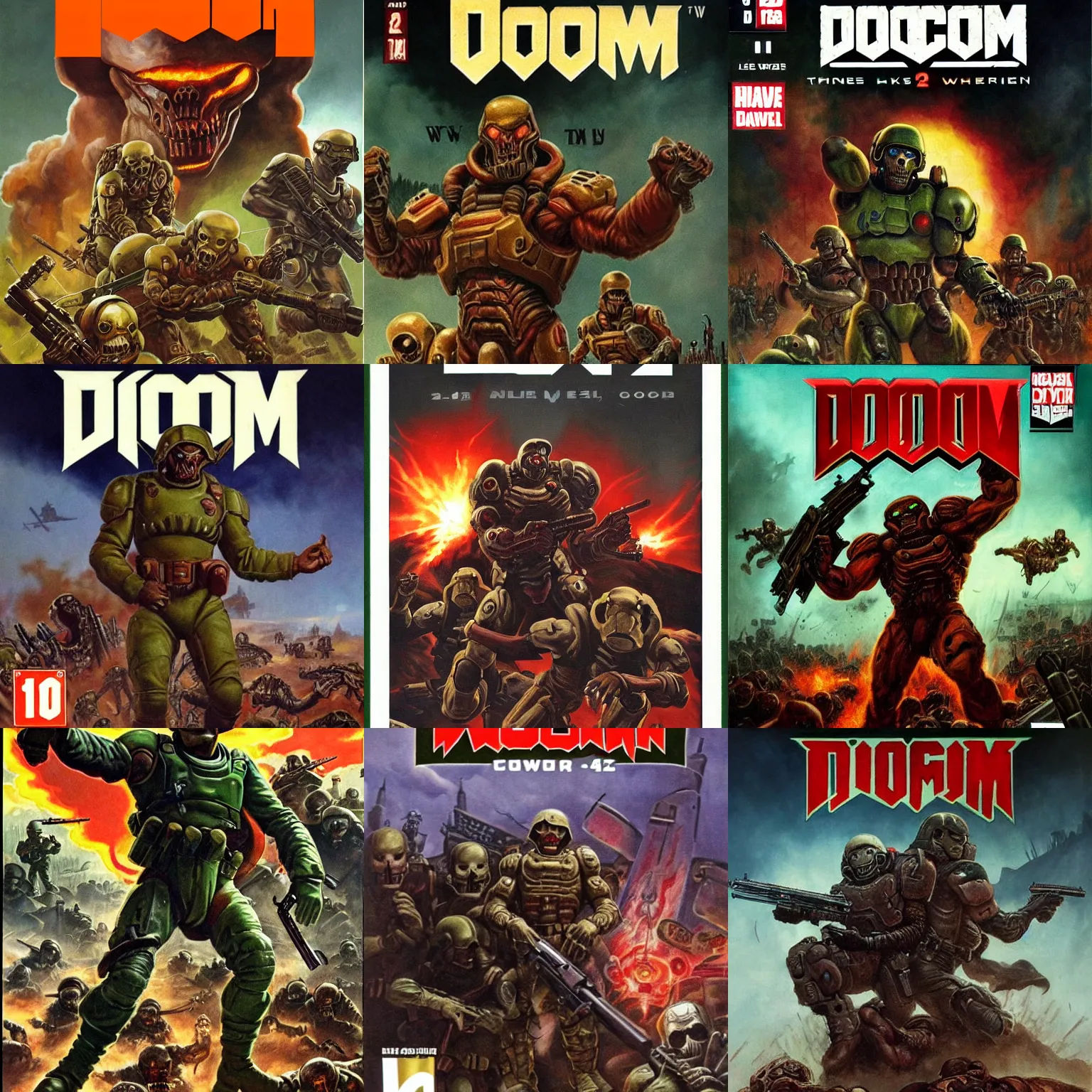 Wallpaper #qGcACpMBSpphPi3-2dI6190 Doom2 Cover Art Ww2 Stable Diffusion Openart