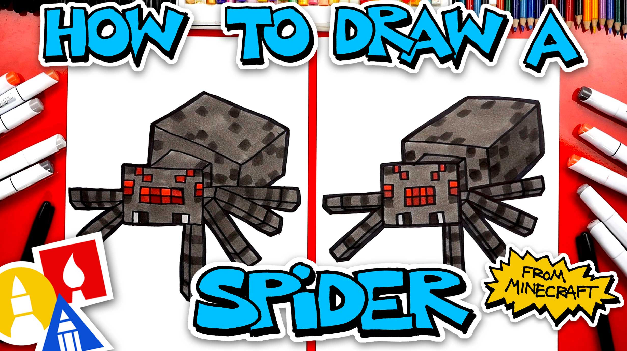 Wallpaper #nwCa6o4BSdW8dNoujg-z29 How to Draw a Minecraft Spider Art for Kids Hub