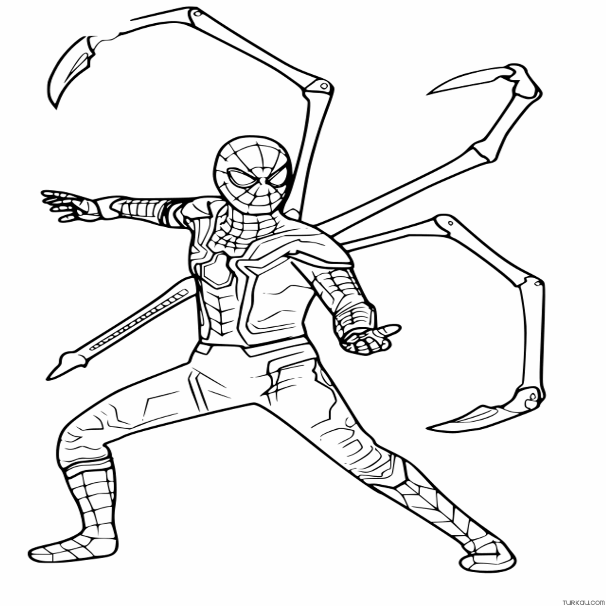 Wallpaper #2hGhM5MBXrlMTfB56kqS283 Iron Spider Coloring Pages