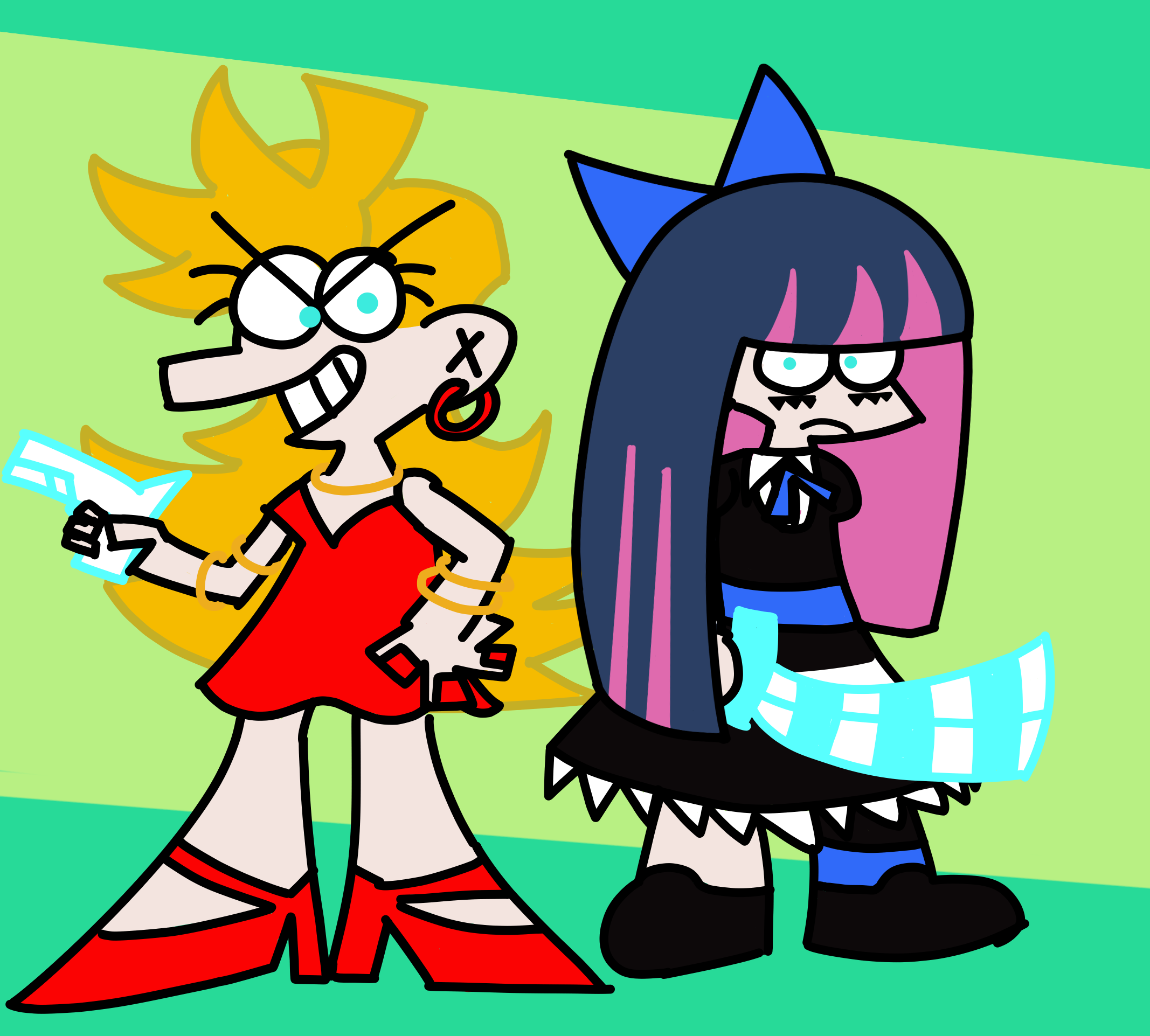 Wallpaper #bc206 Stocking and Panty Panty Stocking with Garterbelt and 1 More Drawn