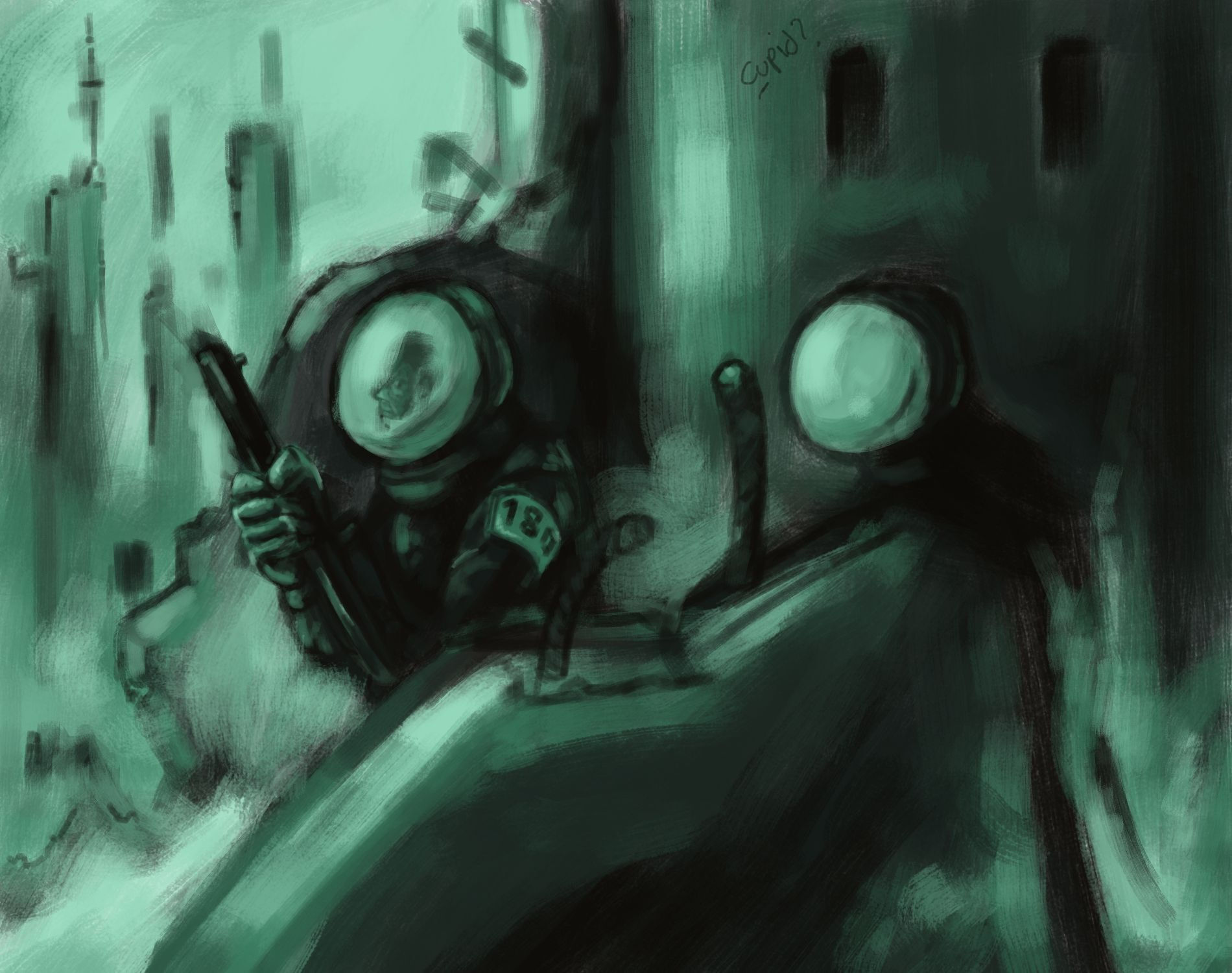 Wallpaper #4bgS3JIBJvJKYCmEG_k3339 Scavengers in a Ruined City by Esotericmyrmidon on Newgrounds