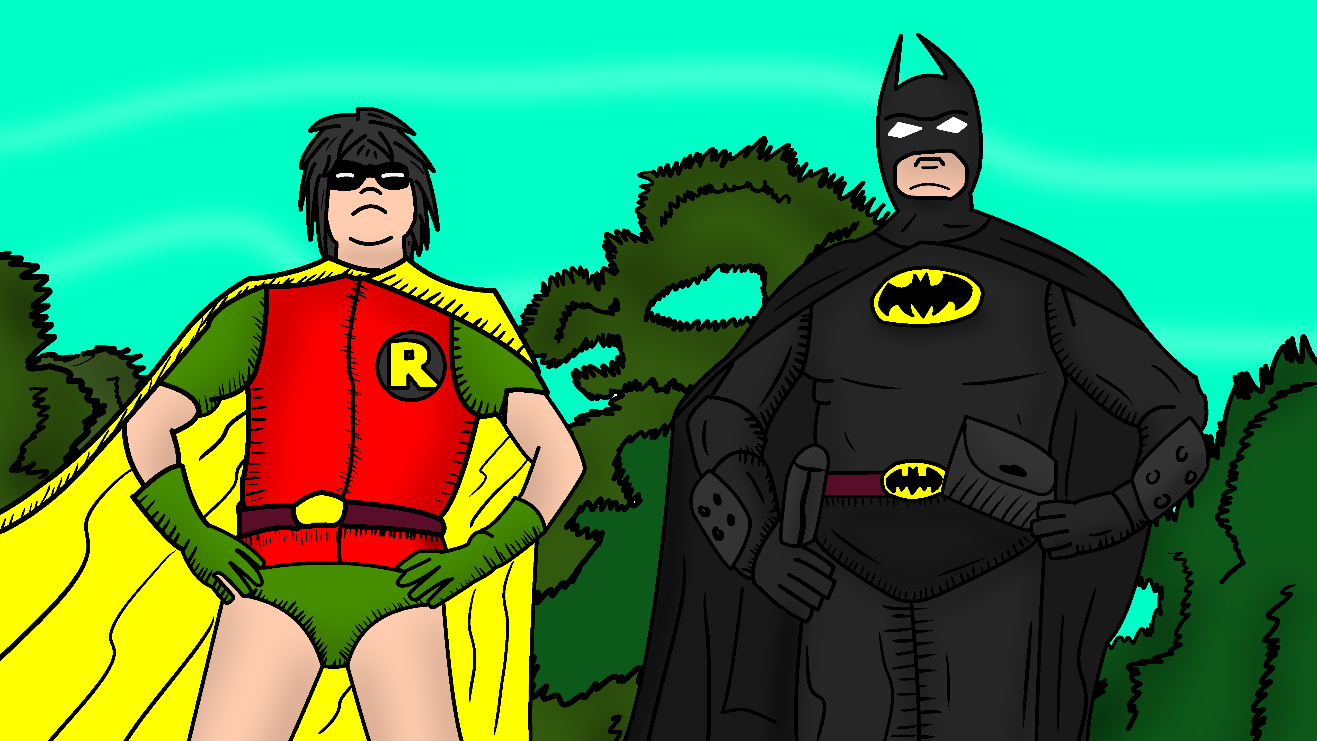 Wallpaper #t8YJM5MBVgN6TXj61XeE333 Drunk Batman and Robin by Oldmanorange on Newgrounds