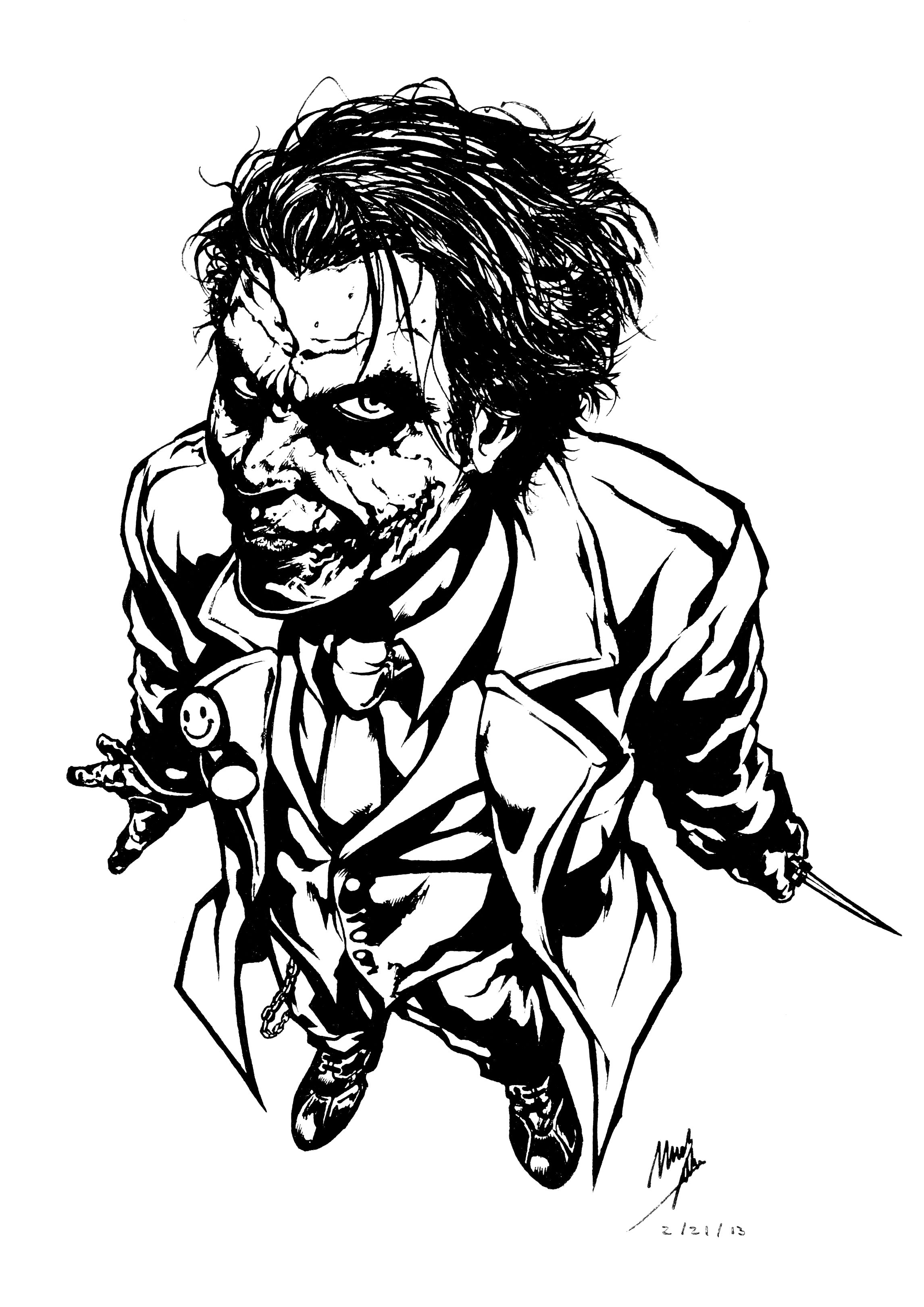 Wallpaper #FGdoEJMBSpphPi3-TvPv13 Heath Ledger Joker Coloring Pages