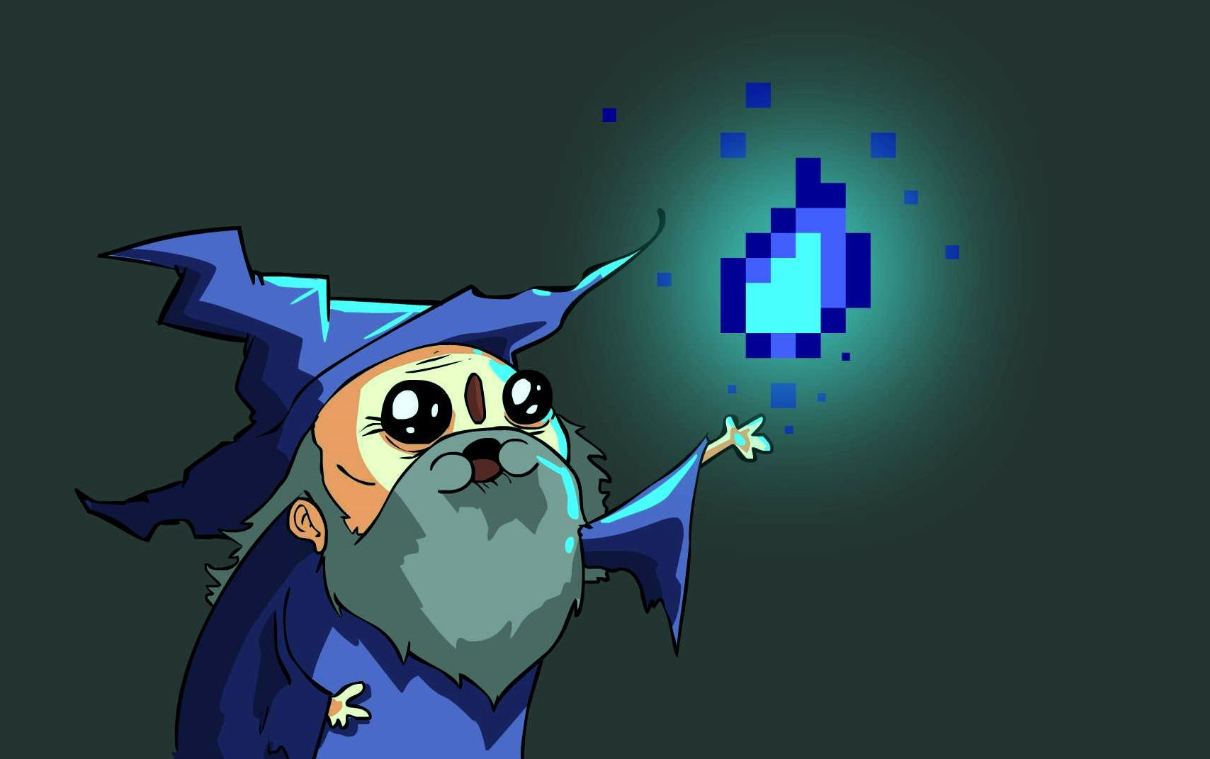 Wallpaper #1Gc765IBSpphPi3-00r673 Pixel Wizard by Emmettc41 on Newgrounds