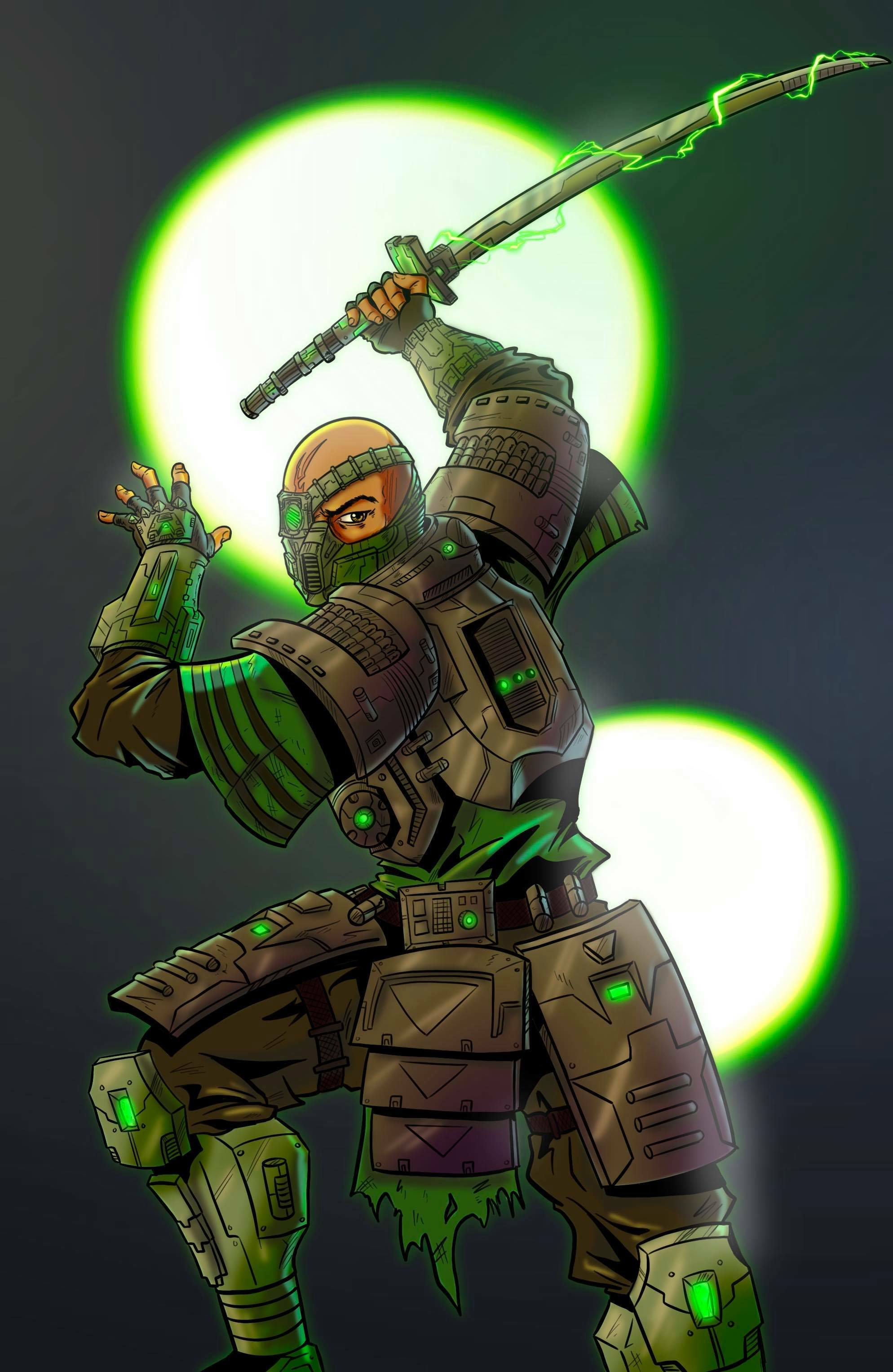 Wallpaper #Lx1VLZMBlOZrFDOk_dAO55 Scifi Ninja by Rjsilvers on Newgrounds