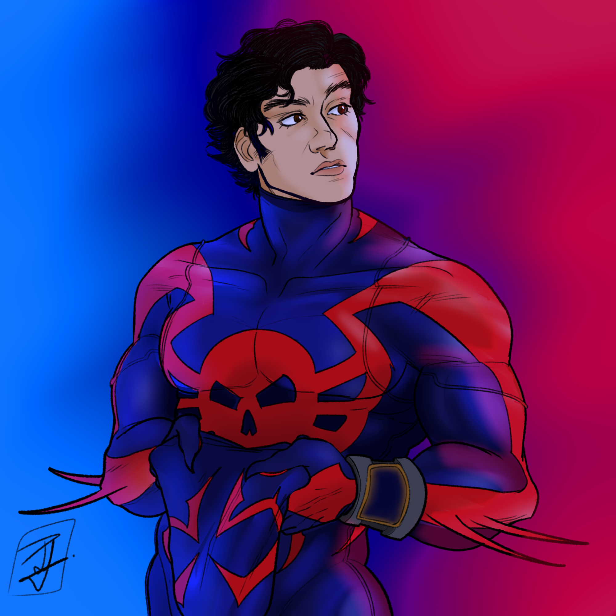 Wallpaper #kBmZE48BtGB6xQ786Ga36 Spider Man 2099 by Pehaga on Newgrounds