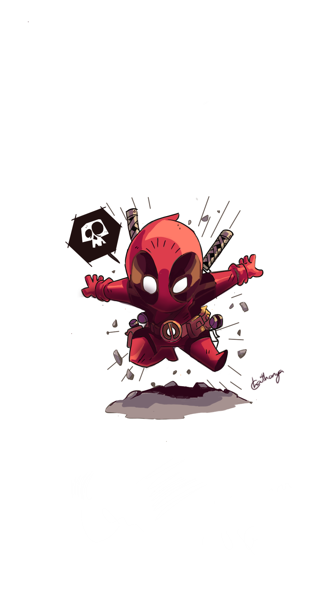 Wallpaper #NBlDDo8BtGB6xQ78o1kJ54 Chibi Deadpool by Chaithanyakumar on Newgrounds