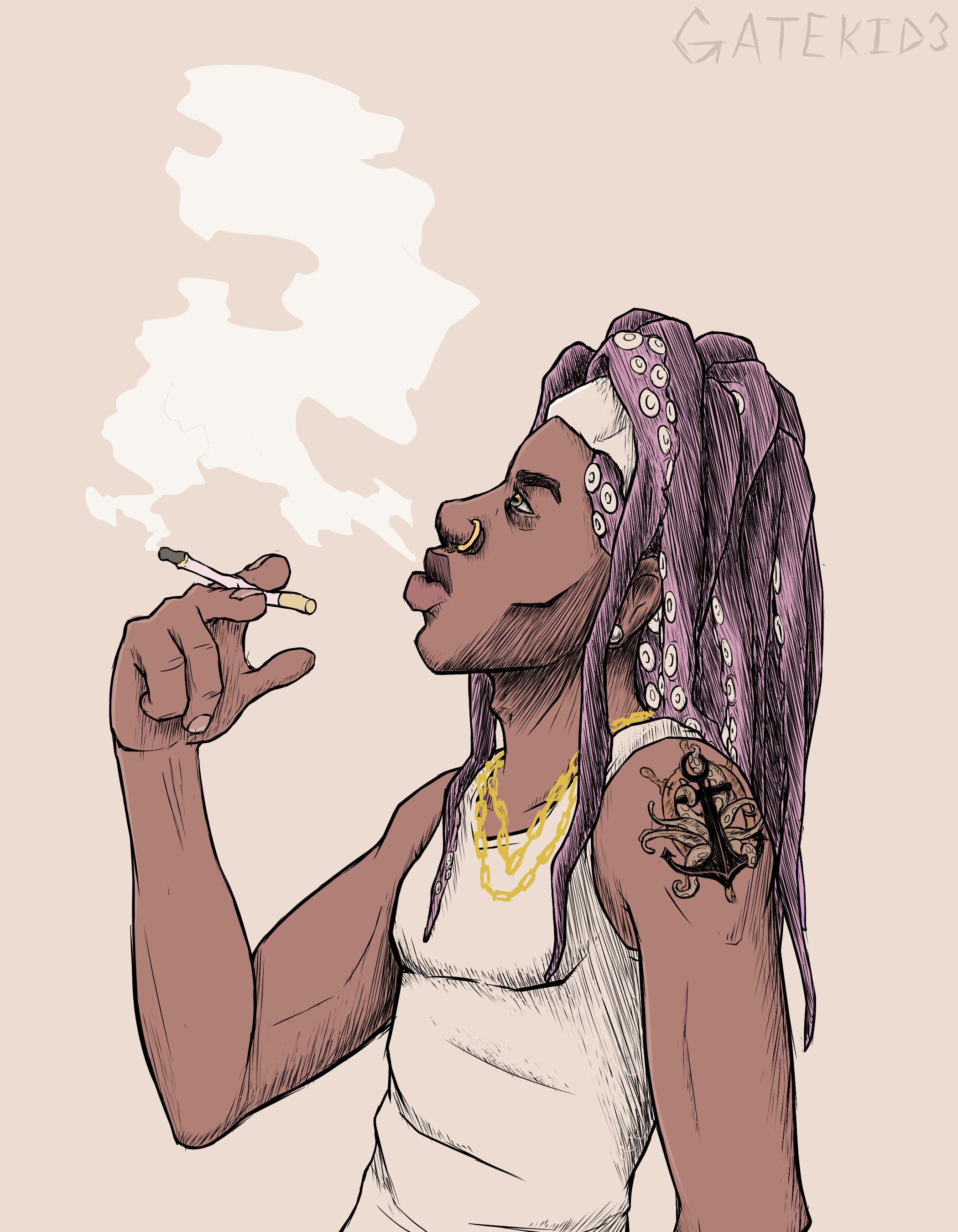 Wallpaper #1WhoJJMBSpphPi3-ETjA380 Dreadlocktopus by Gatekid3 on Newgrounds