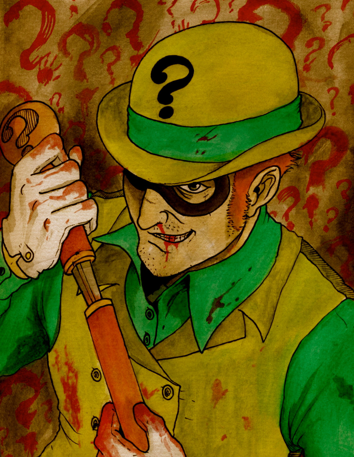 Wallpaper #pywtSpMB0E1QgA7wOvWE255 The Riddler by Dommi Fresh on Newgrounds