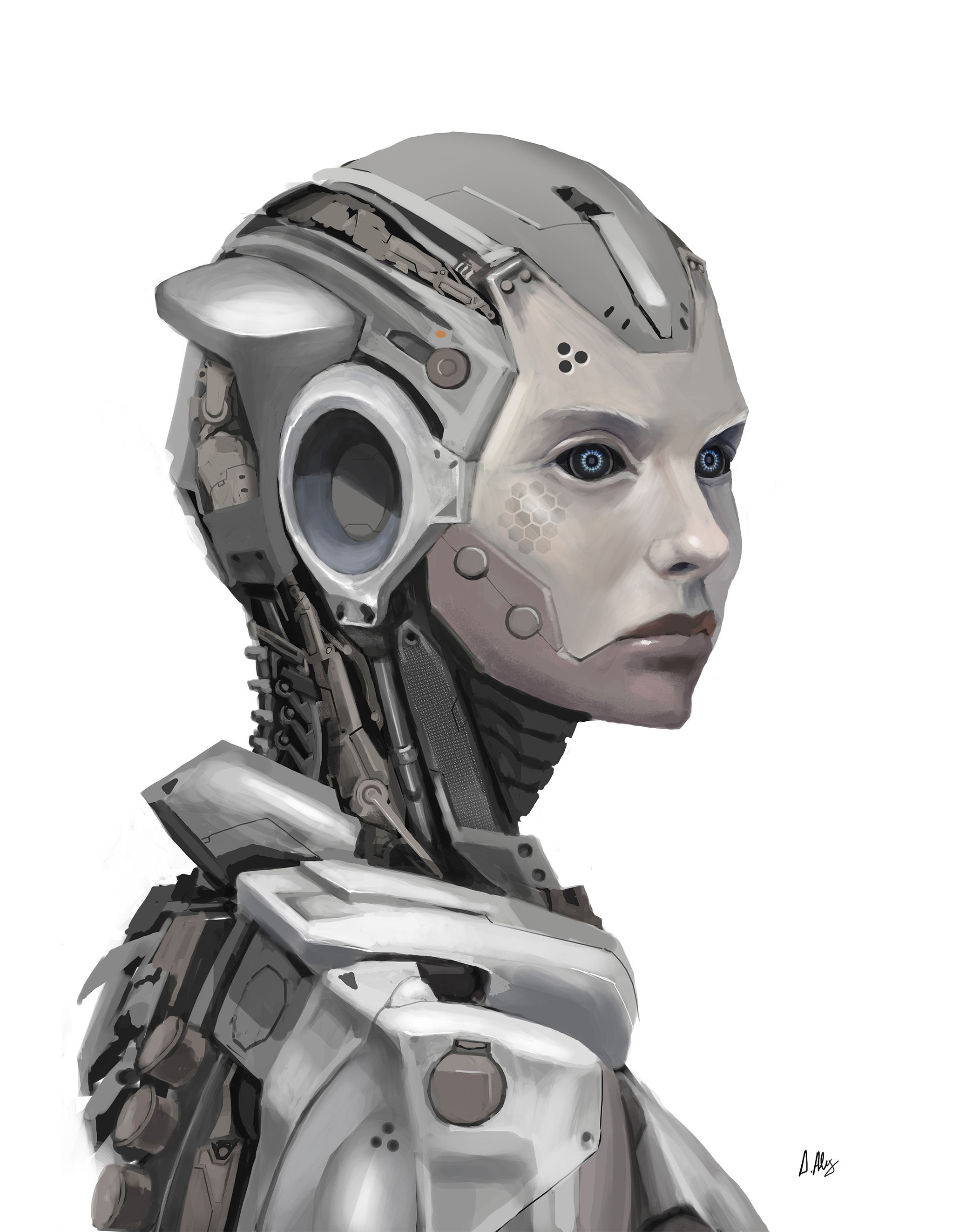 Wallpaper #OW0dapcBycdYOYFTOnEz6 Robot Girl by Alexdinulescu on Newgrounds