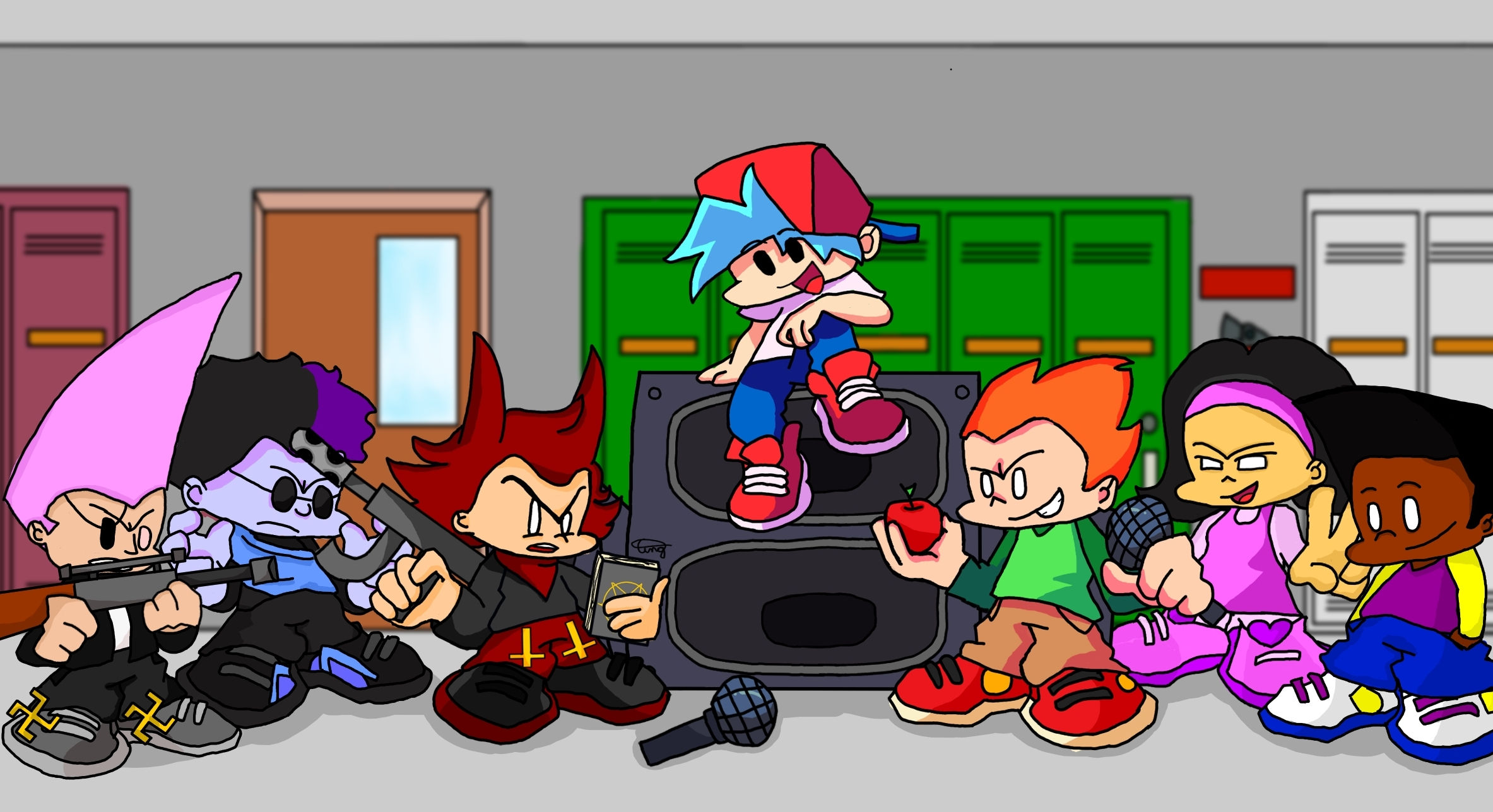Wallpaper #FgCJ644BSdW8dNourhJS50 Picos School and Fnf by Angelooouu on Newgrounds