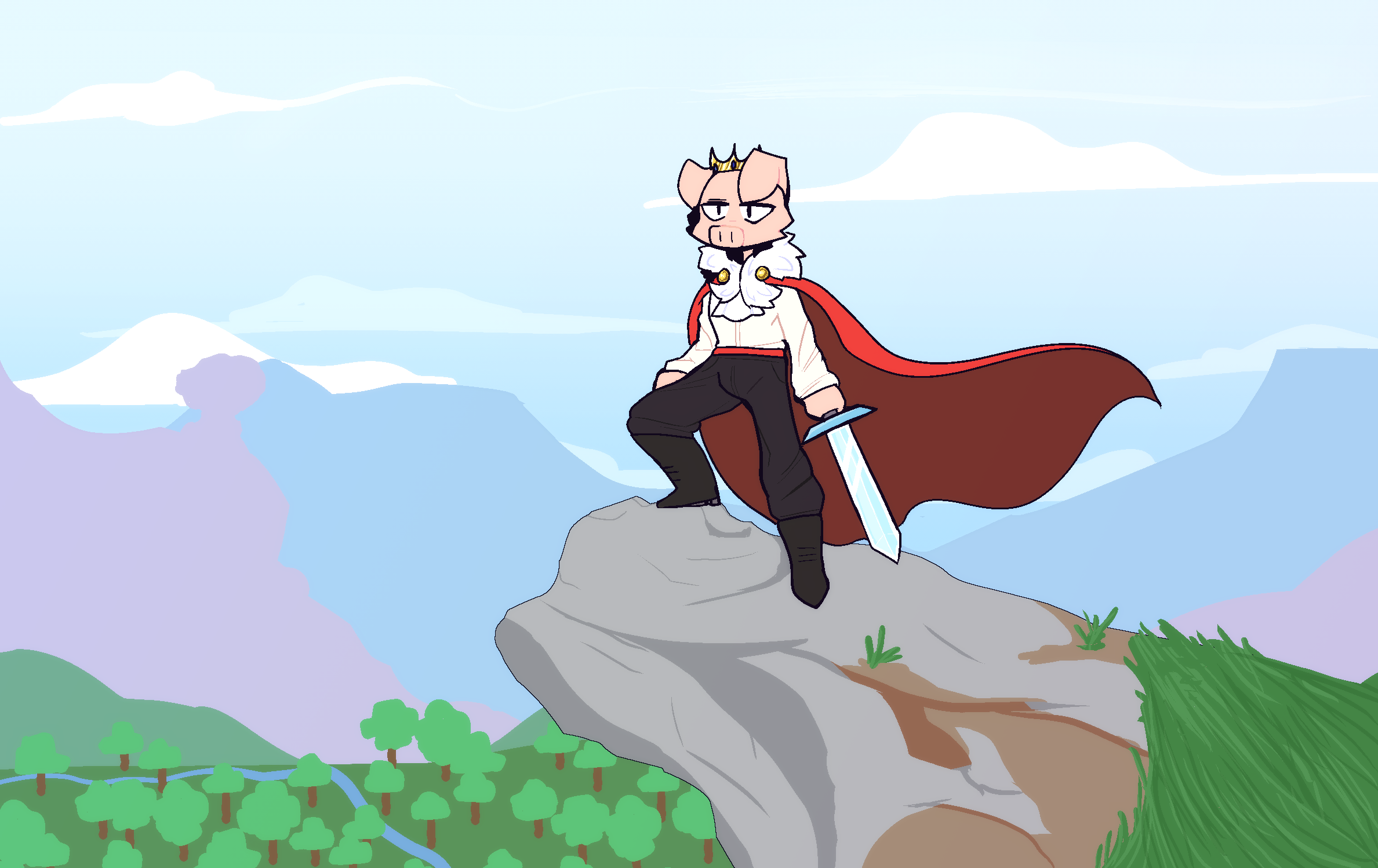 Wallpaper #xRdlPpMBPLD5_VENqd9N93 Technoblade Fanart by Nillykfox on Newgrounds
