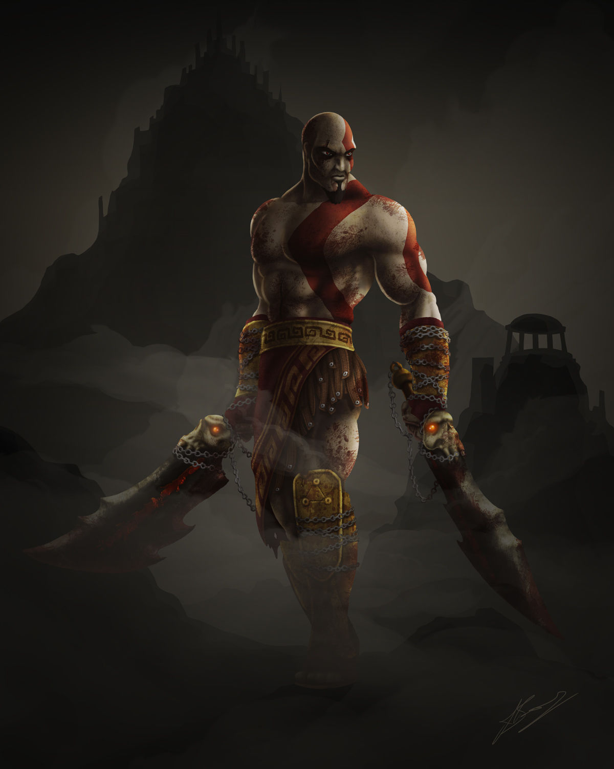 Wallpaper #fKVEOJMBVBiSkHCaLI1q298 Kratos God of War by Jazza on Newgrounds