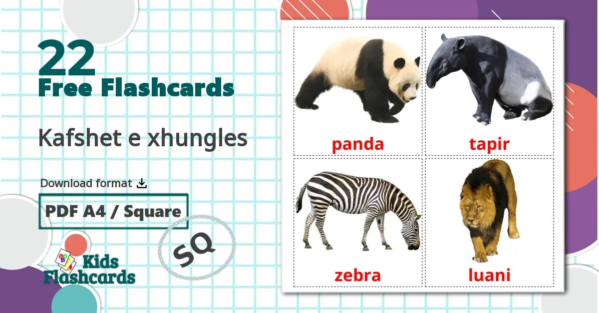 Wallpaper #cXfyJ5MB-pgBXx60MKiM275 21 Free Jungle Animals Flashcards Pdf English Words