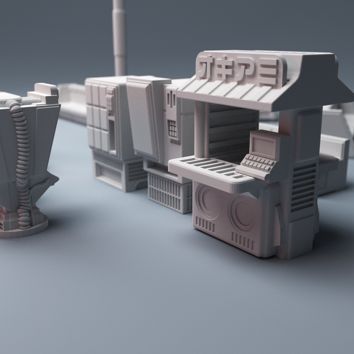 Wallpaper #33Q3wY4B_8f4nGFaV21254 Cyberpunk Street Scatter Terrain 3D Printable 28mm Tabletop Wargaming