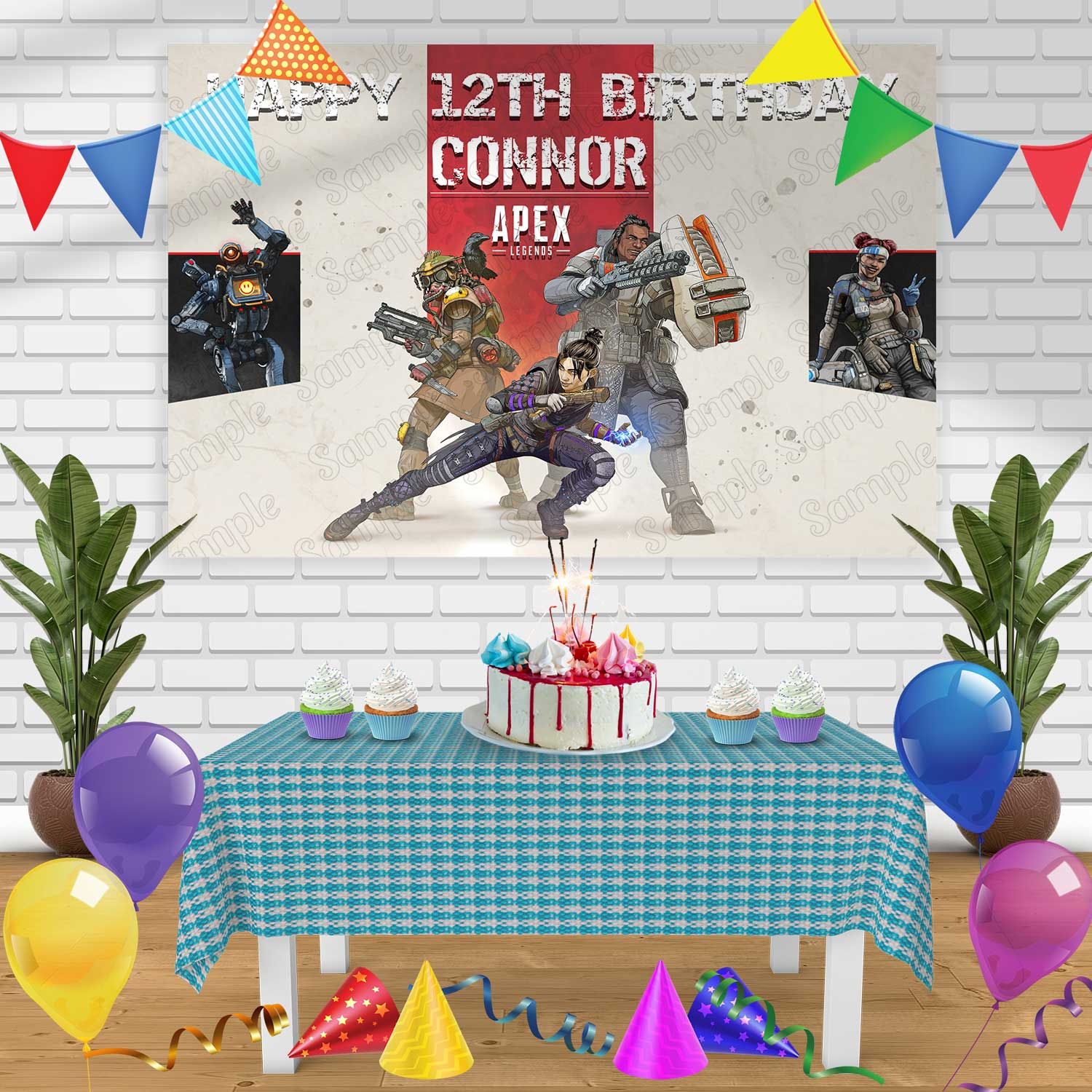 Wallpaper #bWdV_ZIBSpphPi3-jpti33 Apex Legend Birthday Banner Personalized Party Backdrop Decoration