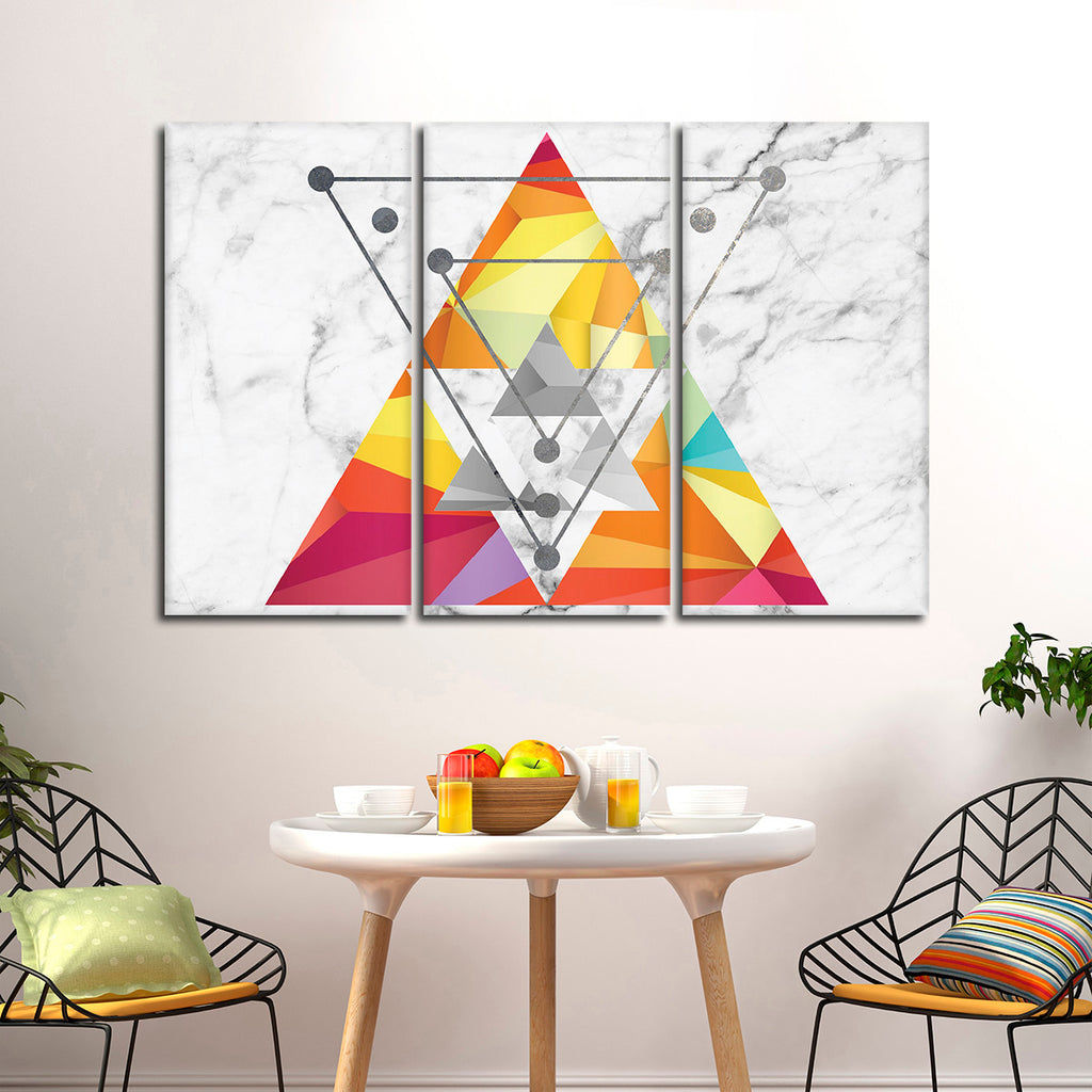 Wallpaper #6mcM8ZIBSpphPi3-jmn834 Triangular Color Multi Panel Canvas Wall Art Elephantstock