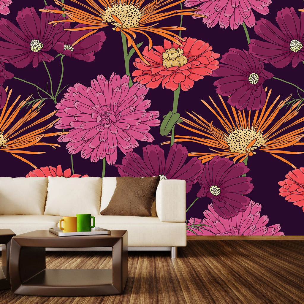 Wallpaper #QGeB6JIBSpphPi3-zz1j273 Lavender Flowers Wall Mural Wallsneedlove