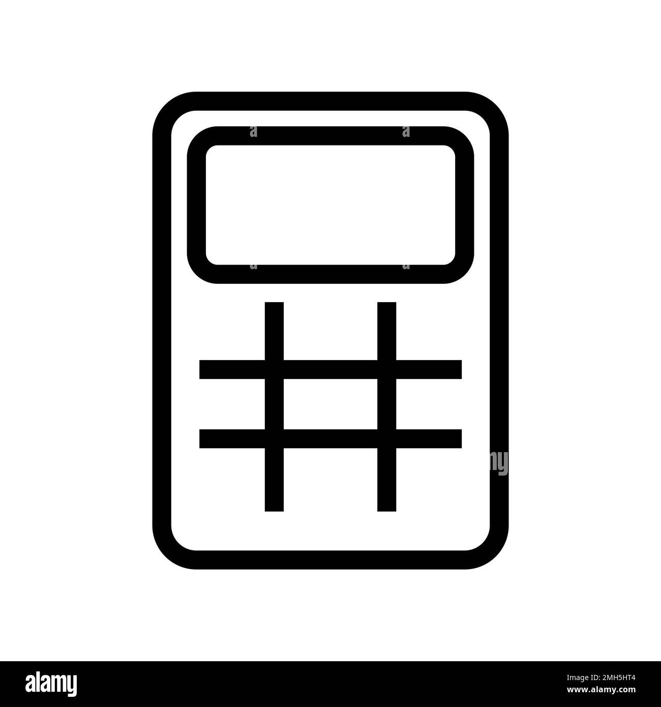 Wallpaper #XmepBpMBSpphPi3-QcIQ131 Calculator Icon Line Isolated on White Background Black Flat Thin Icon