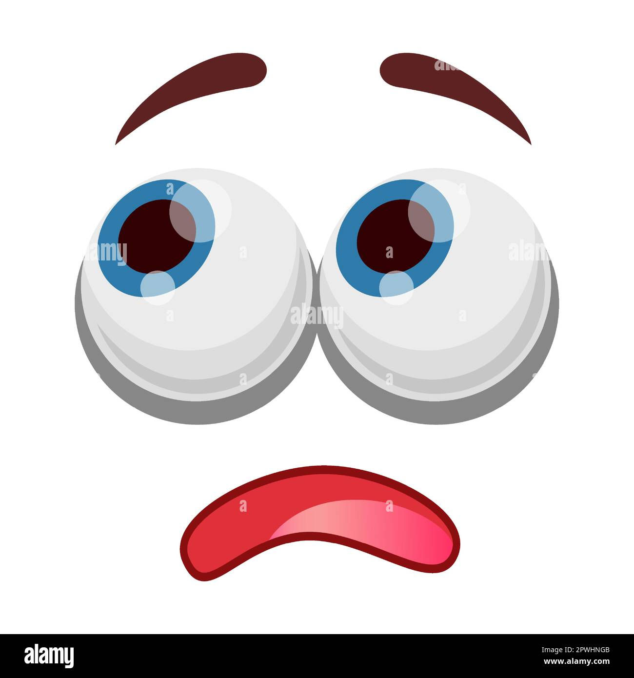 Wallpaper #PGiaG5MBSpphPi3-TiDb228 Comic Confused and Scared Face Expression Vector Illustration Eyes and