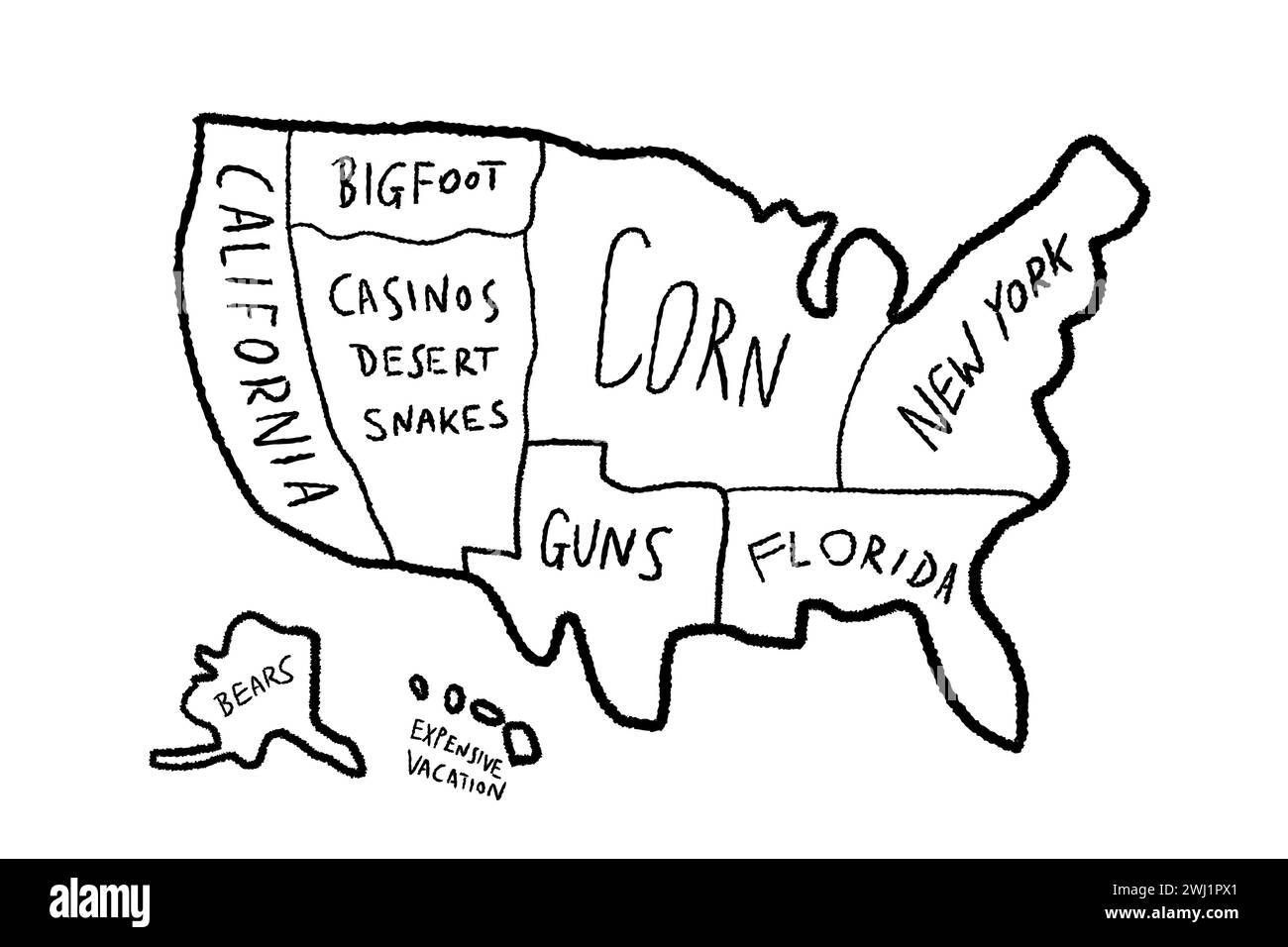 Wallpaper #L20PapcBycdYOYFTAnFj188 Meme Map of America Funny United States Map According to Europeans