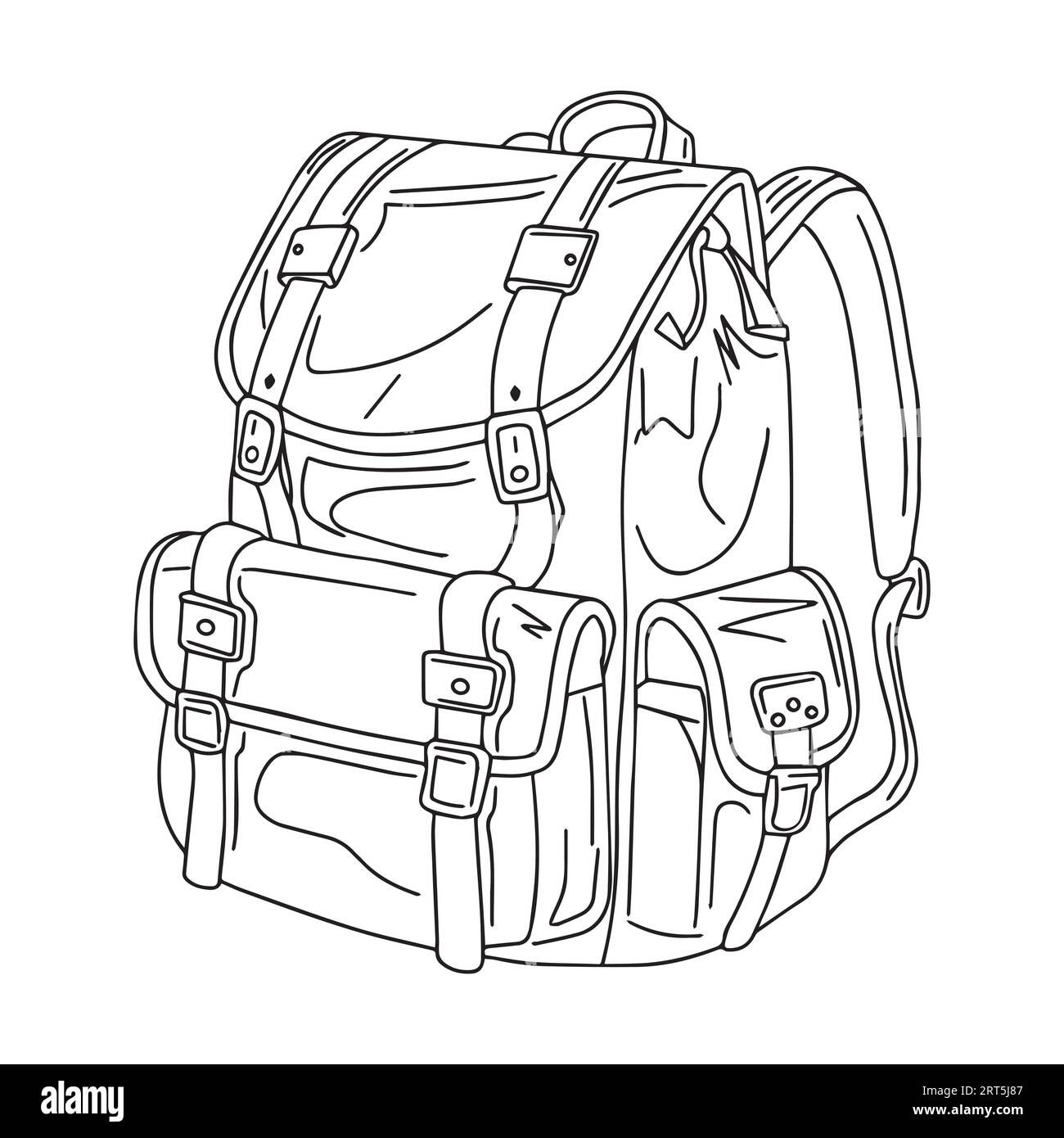 Wallpaper #f1329 Download Sketch of a Rucksack Backpack Isolated on White Background