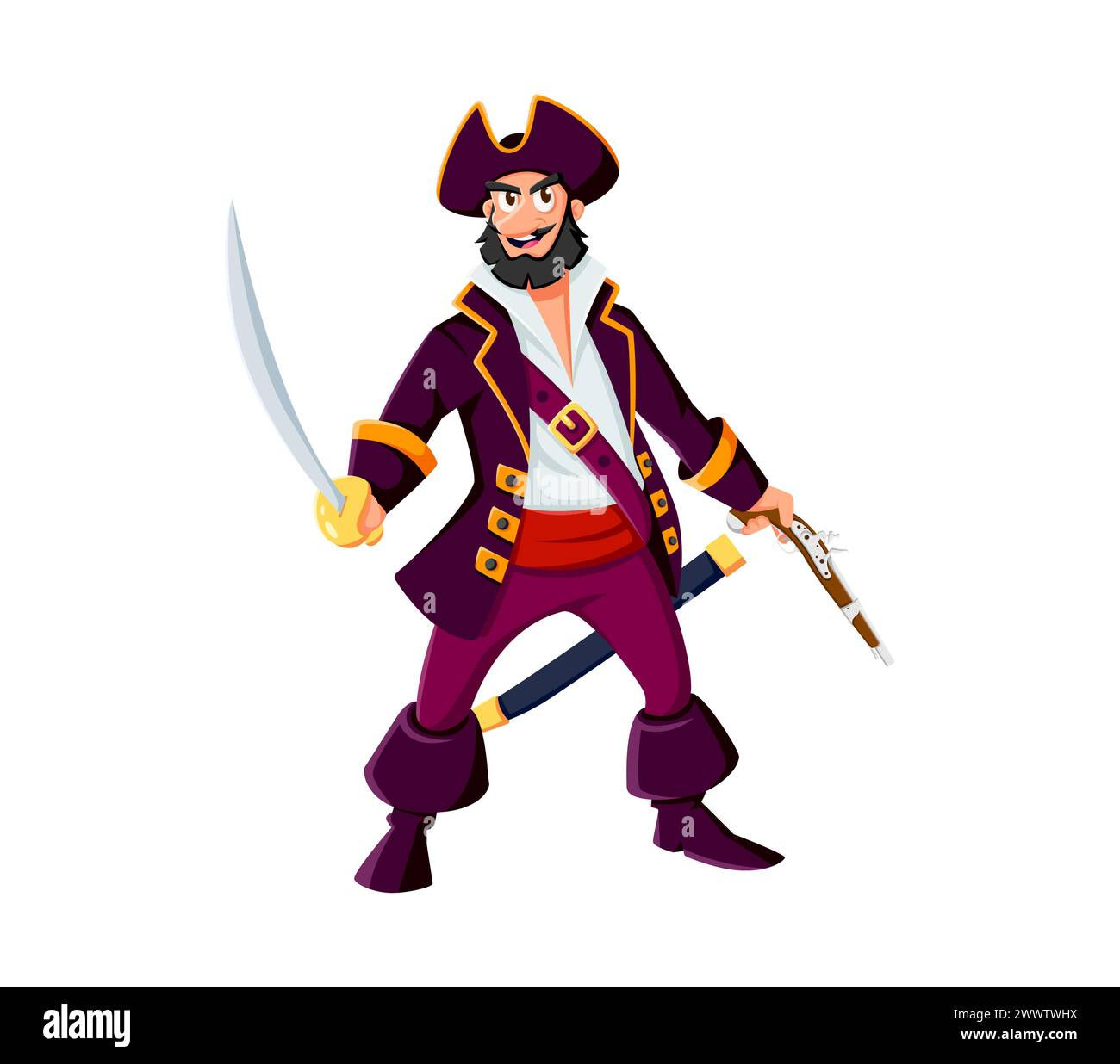 Wallpaper #4DEbNpMB5zzyi_yYyVgd117 Cartoon Pirate and Corsair Boatswain Character Isolated Vector