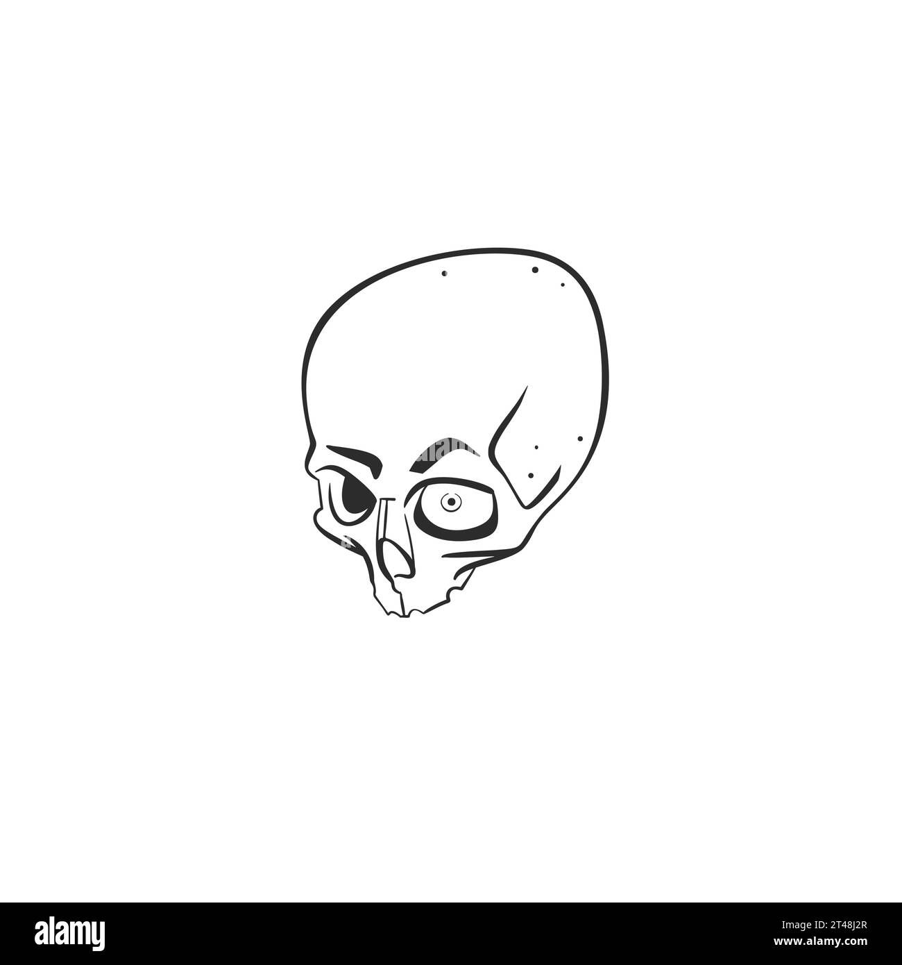 Wallpaper #WWdkEpMBSpphPi3-tvsO280 Hand Drawn Vector Abstract Graphic Line Art of Human Skull Silhouette