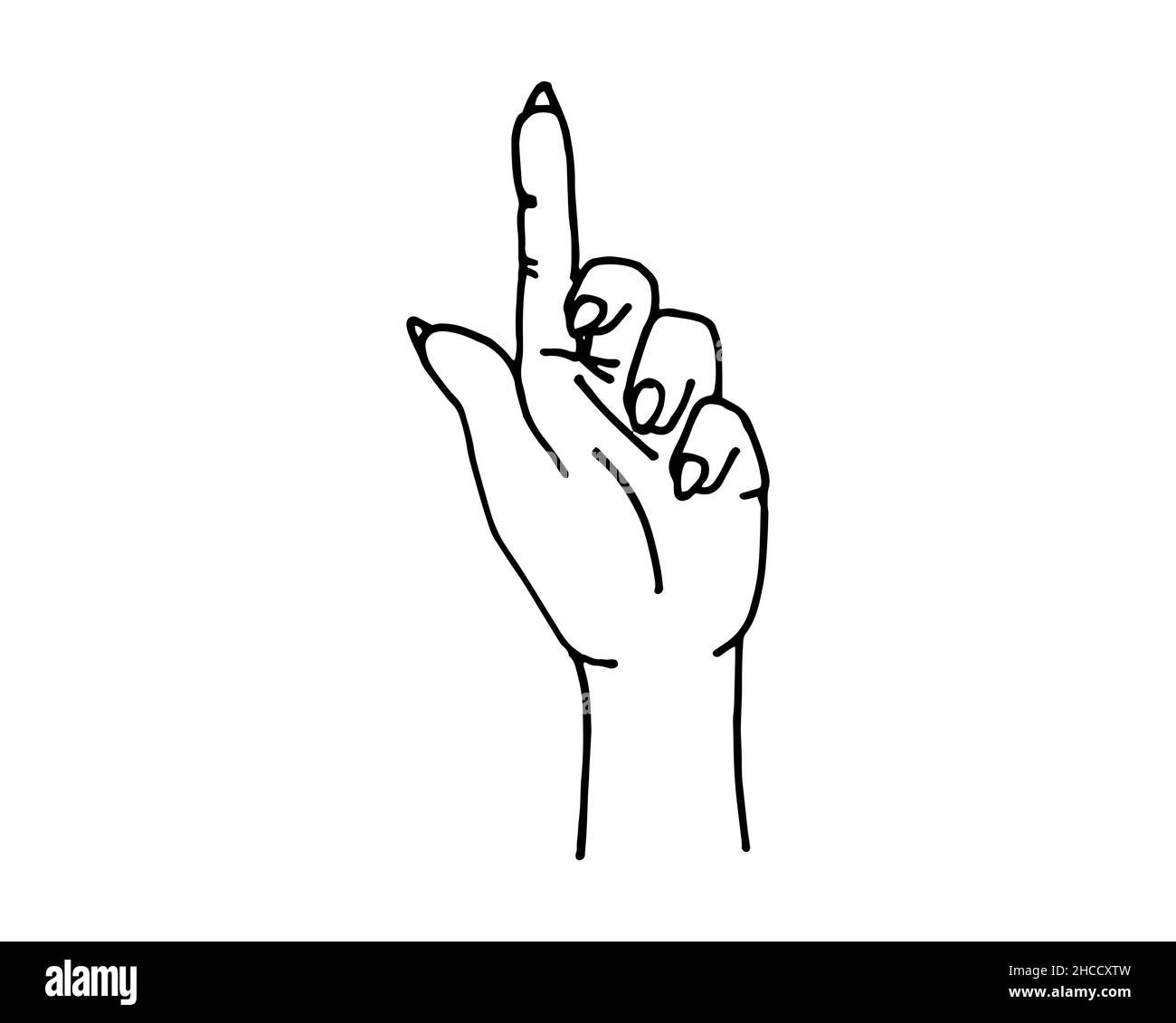 Wallpaper #nLgf2JIBJvJKYCmEN-Zo266 Female Hand Finger Pointing Up Direction Sketch Doodle Line Art Vector