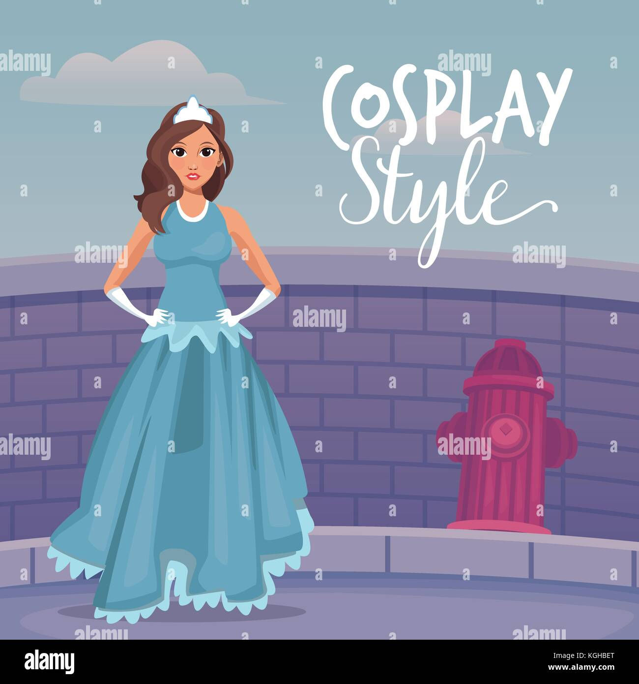 Wallpaper #lDEGNpMB5zzyi_yY8Fif326 Woman Cosplay Style Stock Vector Image Art Alamy