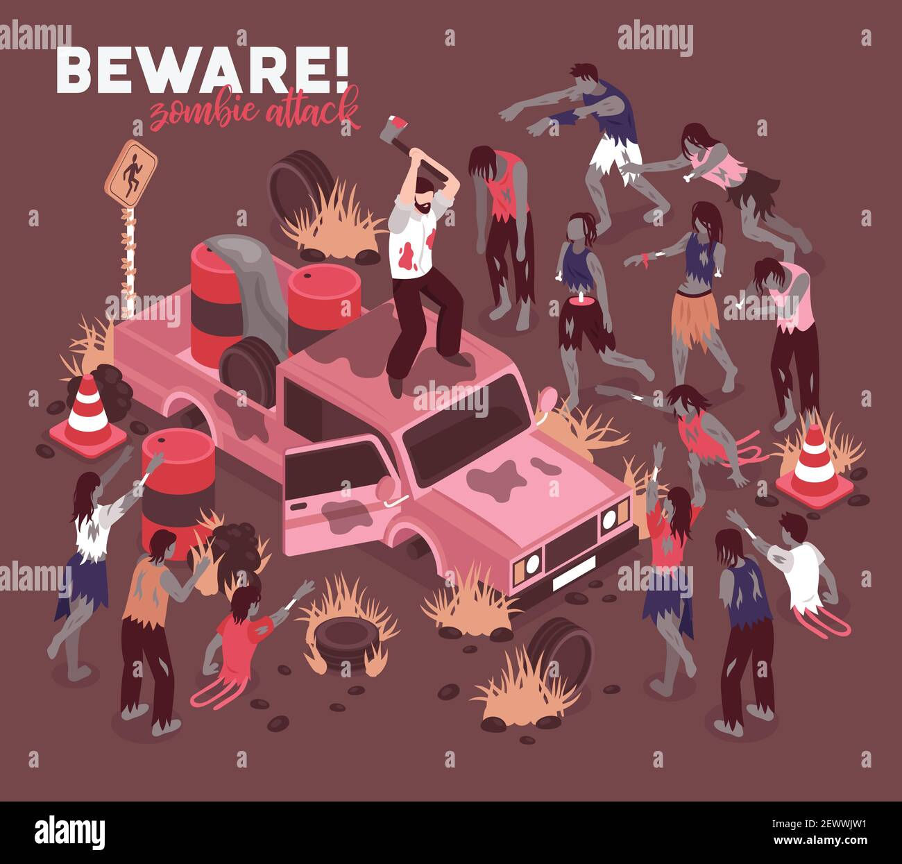 Wallpaper #oJl_P5MBUcASHT6nQswf324 Post Apocalyptic Fear Stock Vector Images Alamy