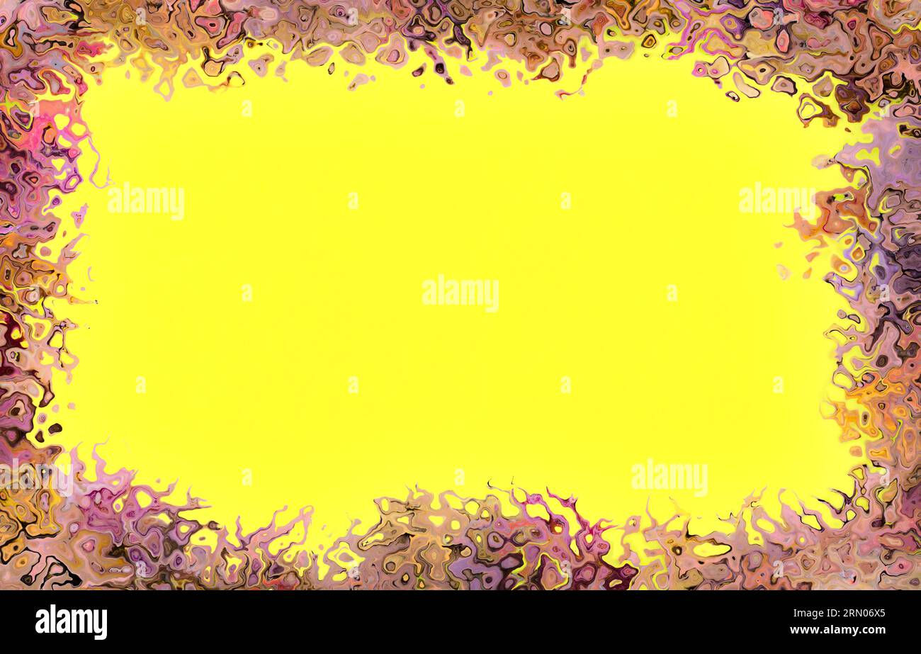 Wallpaper #_Gep6ZIBSpphPi3-WkJU156 Framed Yellow Plain Background with Marbled Earth Tone Design Elements
