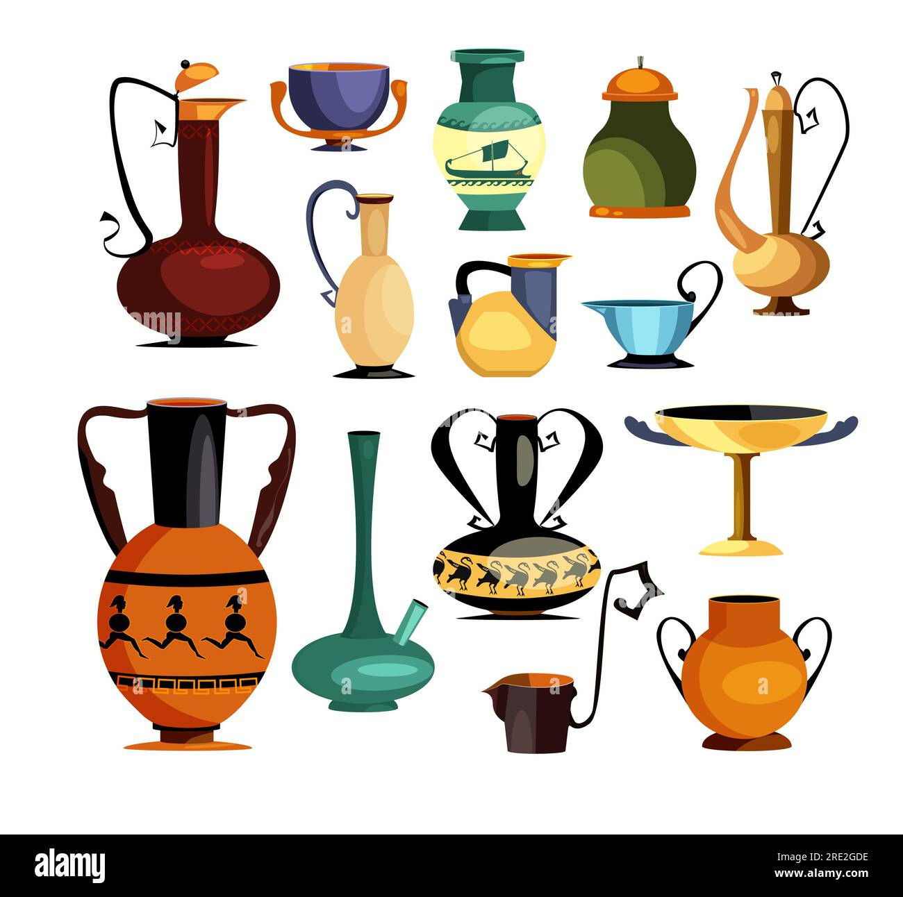 Wallpaper #mGeS8JIBSpphPi3-gWfO279 Old Pitchers and Jugs Set Stock Vector Image Art Alamy