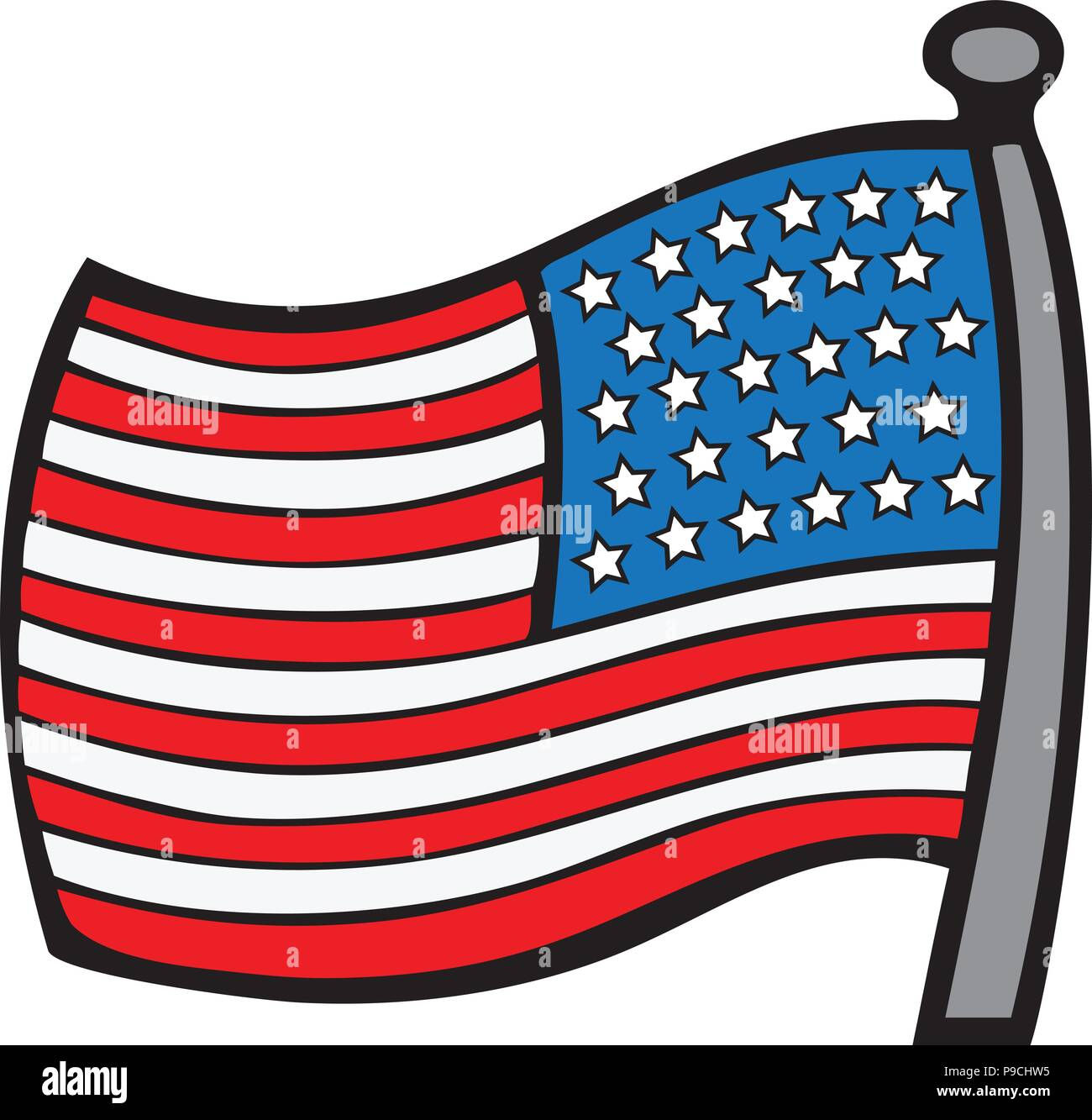 Wallpaper #de5b9 Premium Vector Minimalist American Flag Illustration Drawn with a