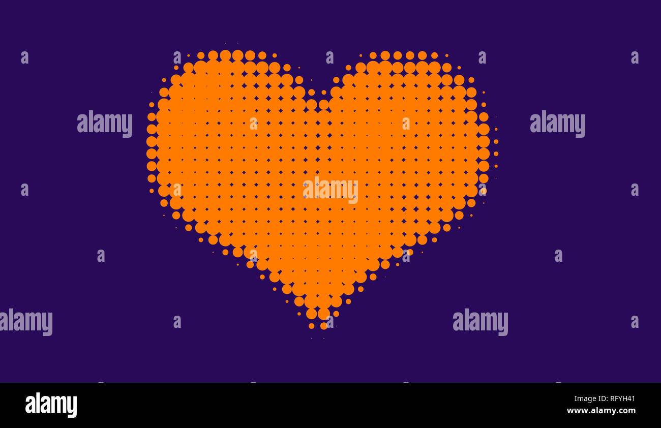 Wallpaper #SzuIb5cBSWmA-tzpLY-L174 Shape of Heart Halftone Duotone Background Trendy Synthwave