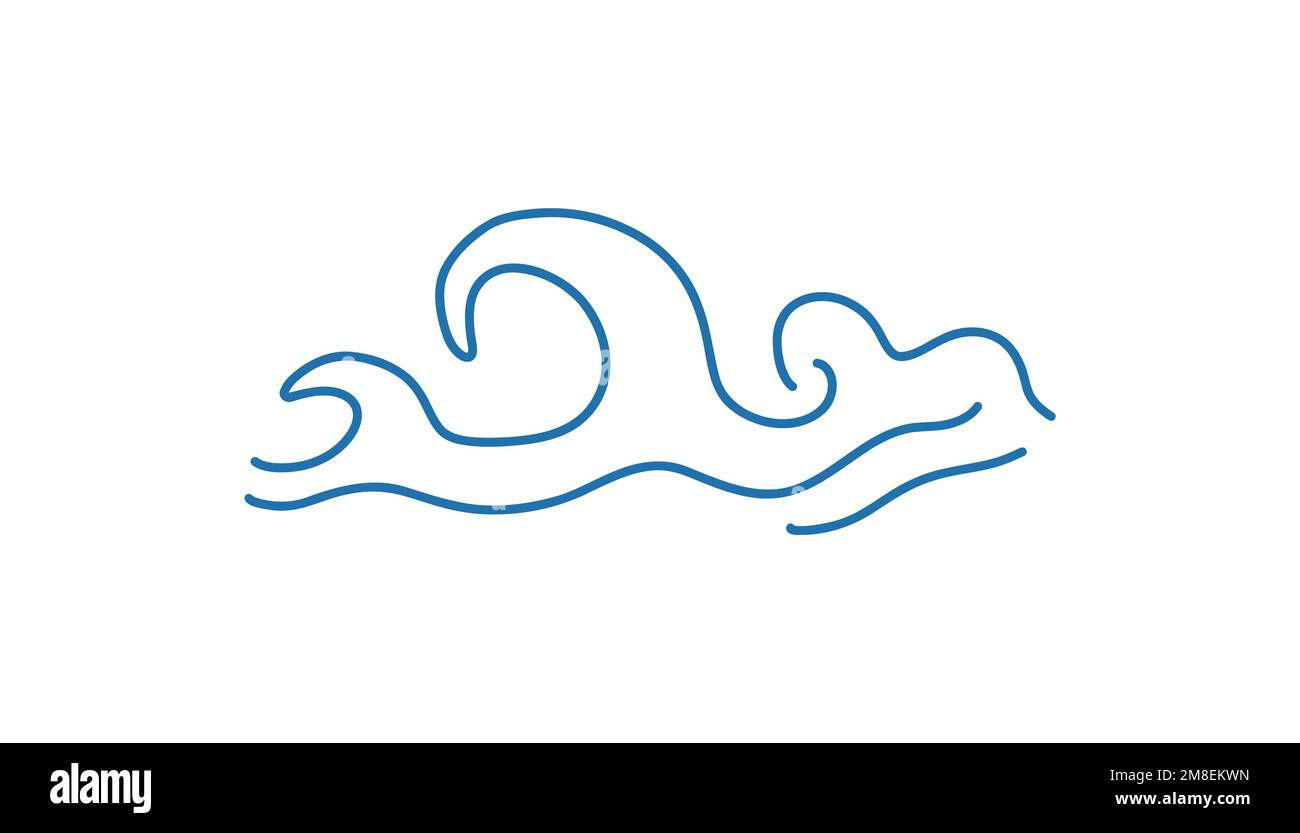 Wallpaper #YmcfCZMBSpphPi3-Vc48143 Sea Wave Doodle Ocean Curl Waves Vector Marine Outline Sketch Stock