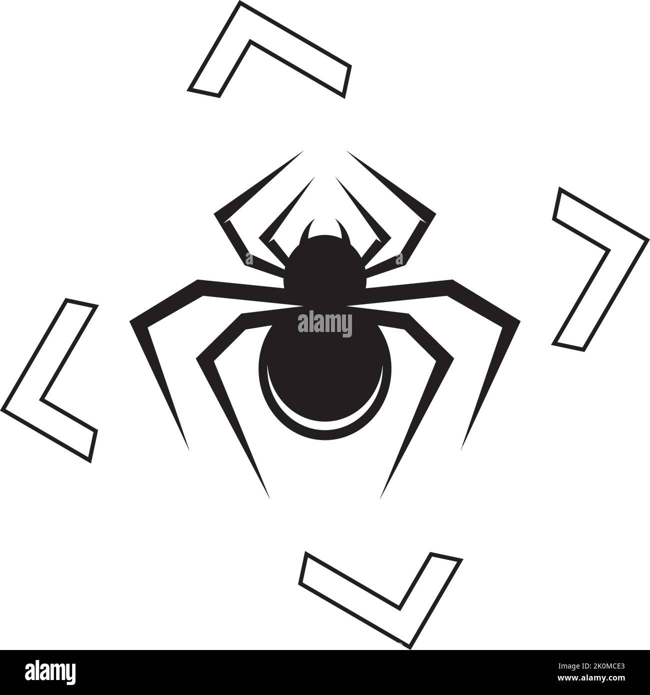 Wallpaper #ofRpOpMBKFX8bn3r03iL66 Black Spider Logo Template Vector Illustration Icon Stock Vector Image