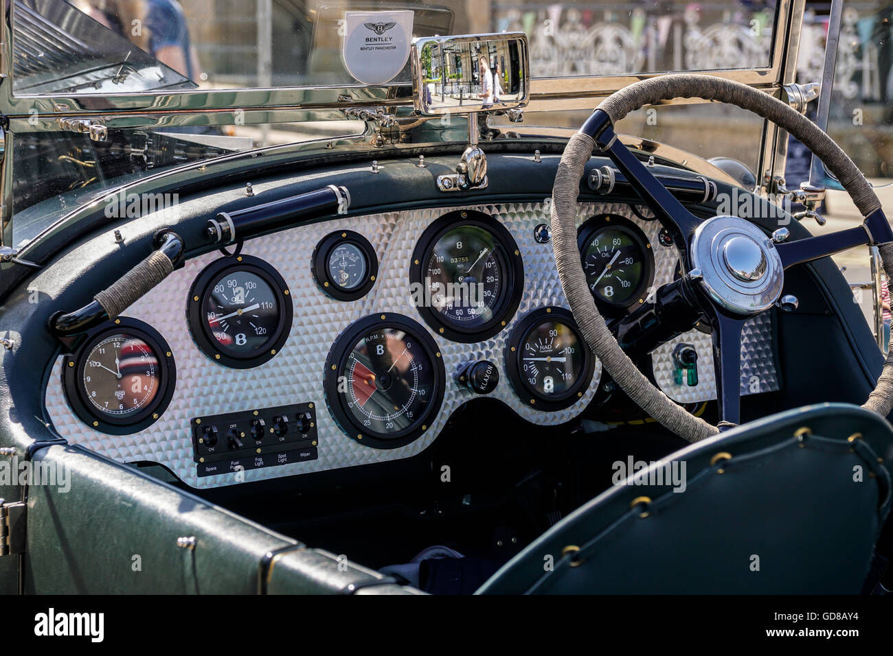 Wallpaper #VmfhDpMBSpphPi3-JOyJ388 Dashboard of Vintage Bentley Car in Buxton Derbyshire England Stock