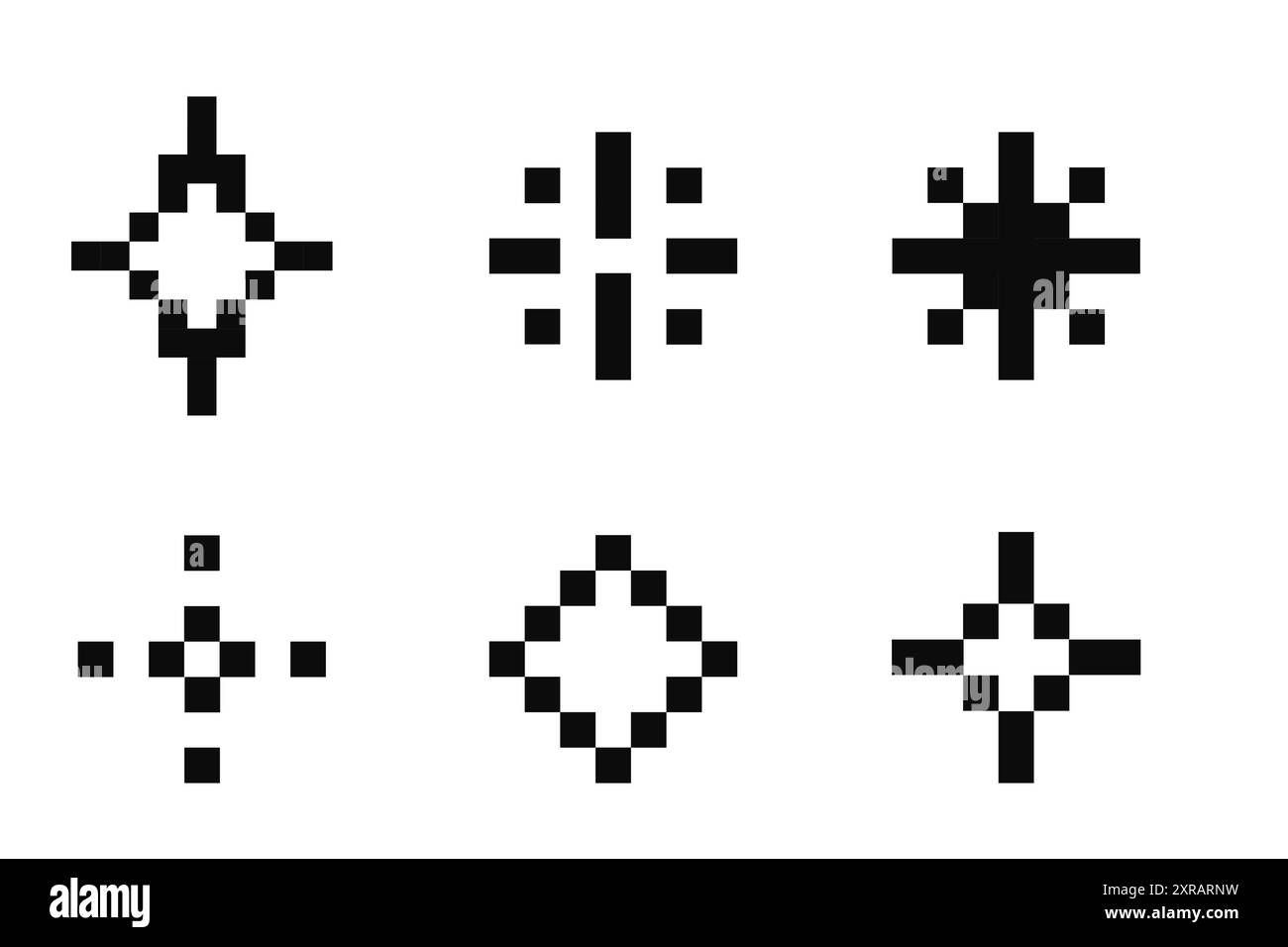 Wallpaper #sG3YZ5cBycdYOYFTvG94163 Pixel Star Retro 8 Bit Sparkle Set Shiny Game Pixel Art Effect Set