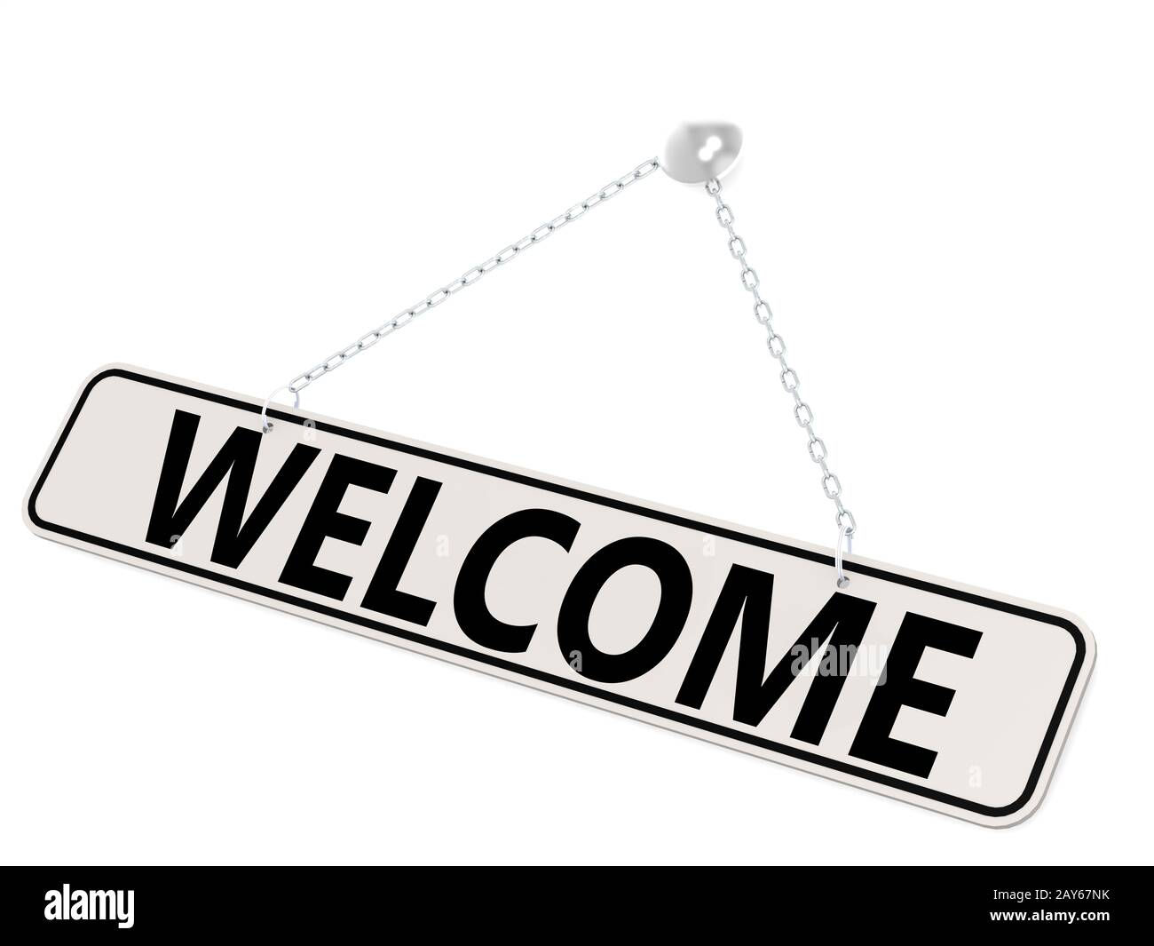 Wallpaper #PDHeNZMB5zzyi_yYylio326 Welcome Banner Isolated on White Stock Photo Alamy