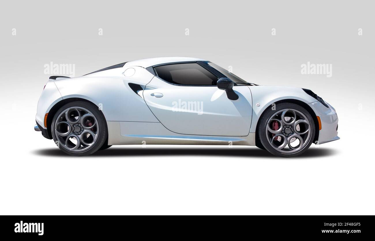 Wallpaper #O0LWPZMBOBpx0NhmgMav193 Italian Sport Car Side View Isolated on White Background Stock Photo