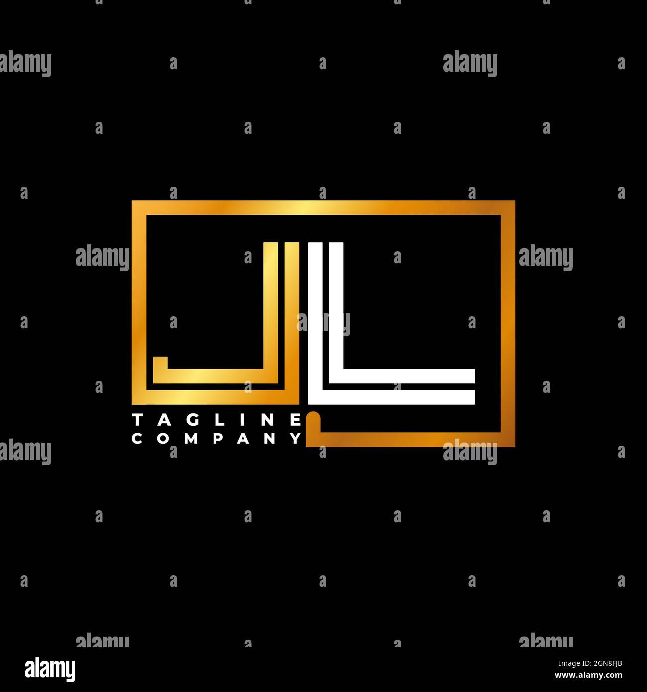 Wallpaper #32gDHZMBSpphPi3-UySa102 Jl Logo Letter Monogram Shape Line Golden Vector Template Business