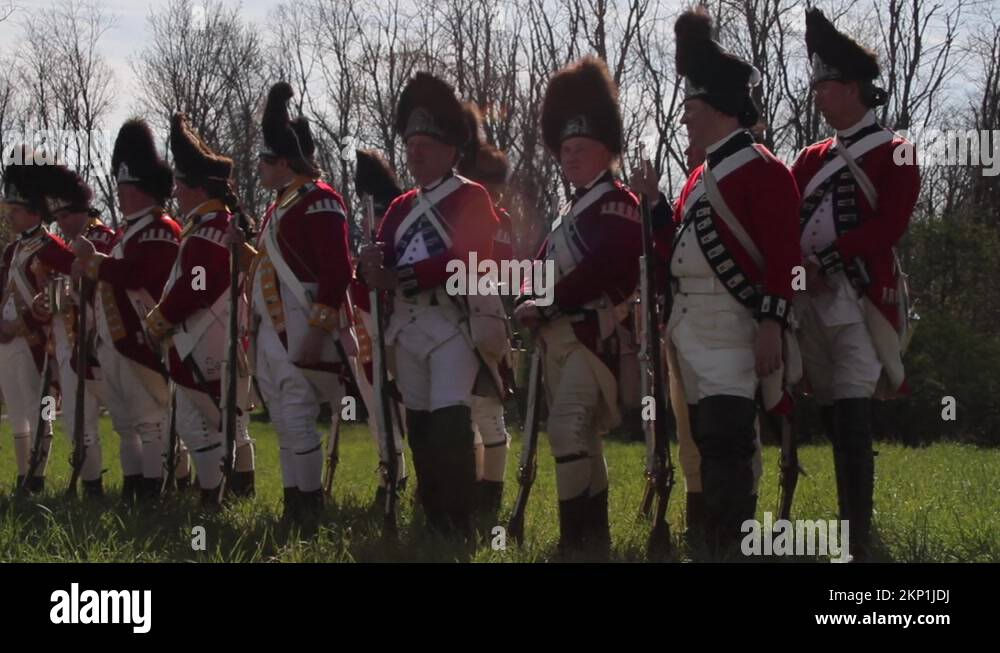 Wallpaper #Cbj11pIBJvJKYCmEf-Ex254 British Redcoat Re Enactor Grenadiers Stand with Flintlock Muskets in