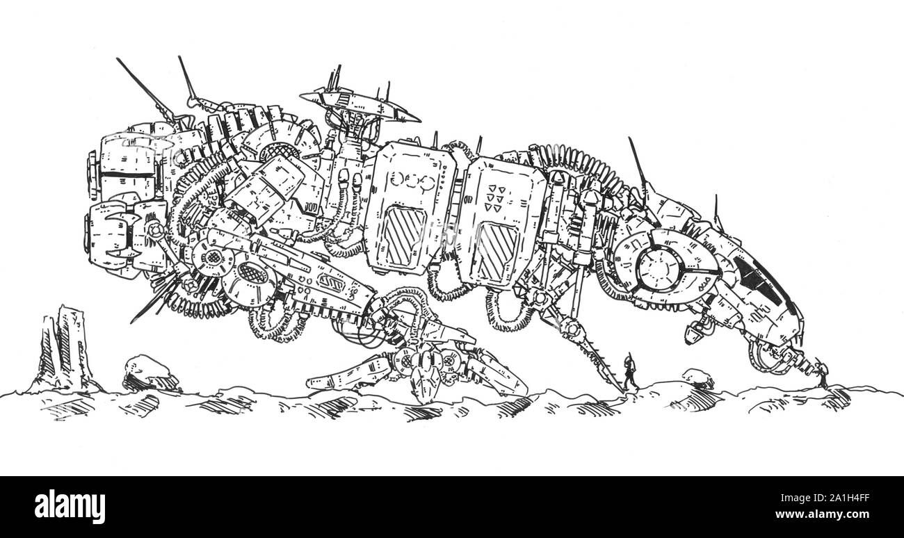 Wallpaper #r7gj2JIBJvJKYCmEhOZY284 Spaceship Art Drawing Sketch Illustration Stock Photo Alamy