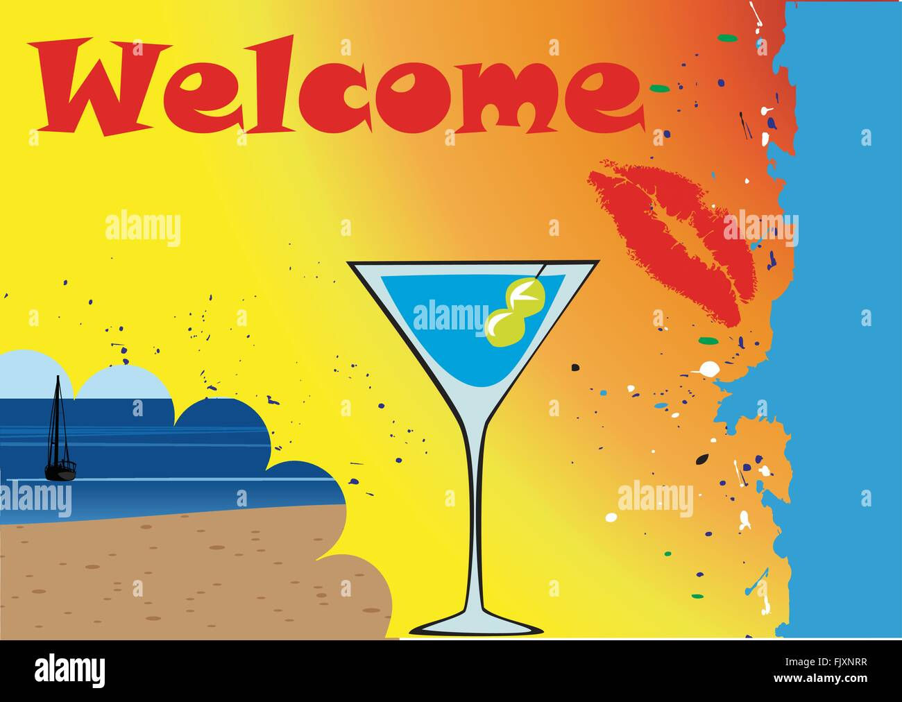 Wallpaper #PDHeNZMB5zzyi_yYylio322 Welcome Banner with Drink and Red Lips Stock Vector Image Art Alamy