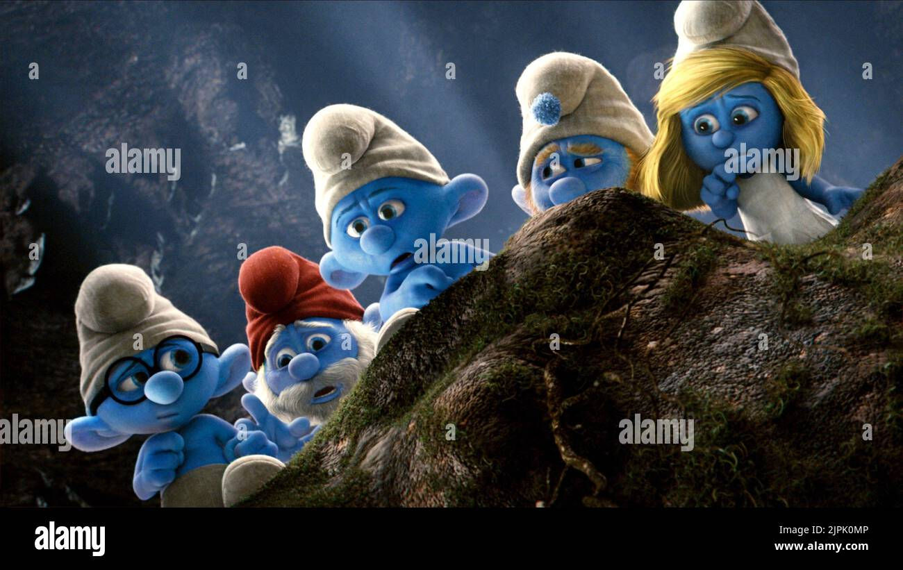 Wallpaper #jmdi6pIBSpphPi3-iEY-101 Brainypapagrouchygutsysmurfette the Smurfs 2011 Stock Photo Alamy
