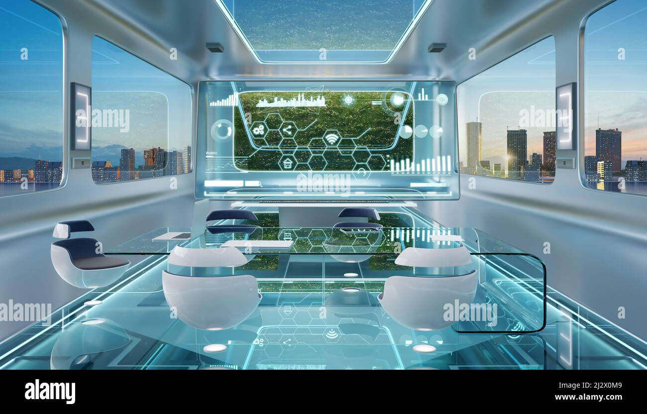 Wallpaper #sGf07JIBSpphPi3-g1XU349 Modern Sci Fi Futuristic Interior Office Design with Green Wall Plant