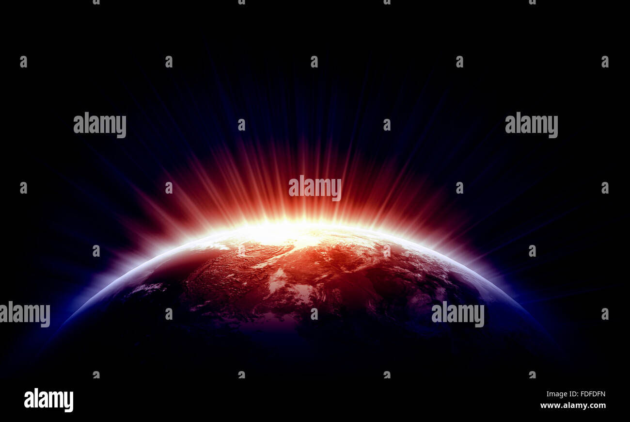 Wallpaper #_Gep6ZIBSpphPi3-WkJU267 Planet Earth with Appearing Sunbeam Light Elements of This Image Are