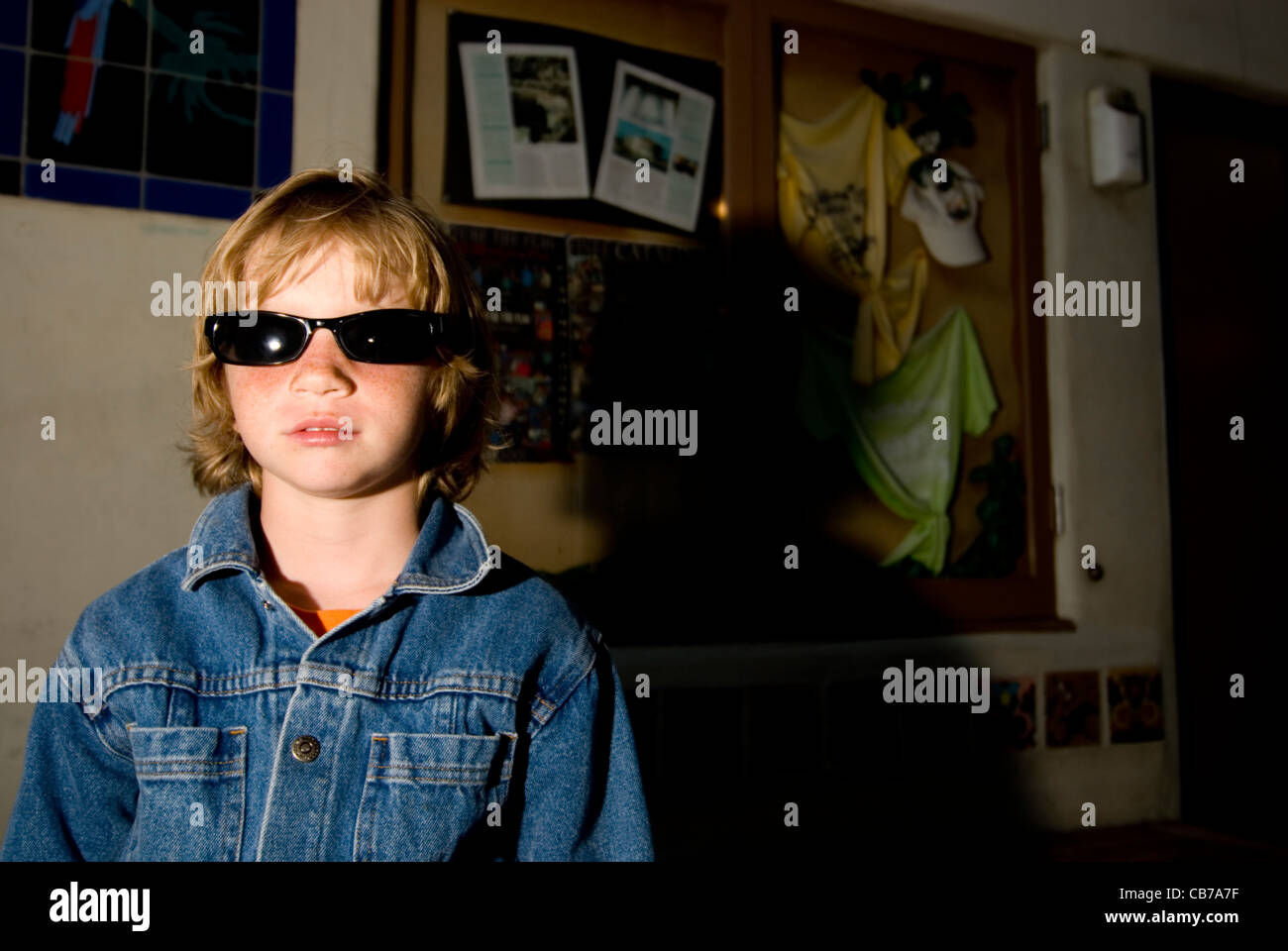 Wallpaper #oPRpOpMBKFX8bn3ru3gp54 Cool Kid with Sunglasses and Denim Jacket Stock Photo Alamy