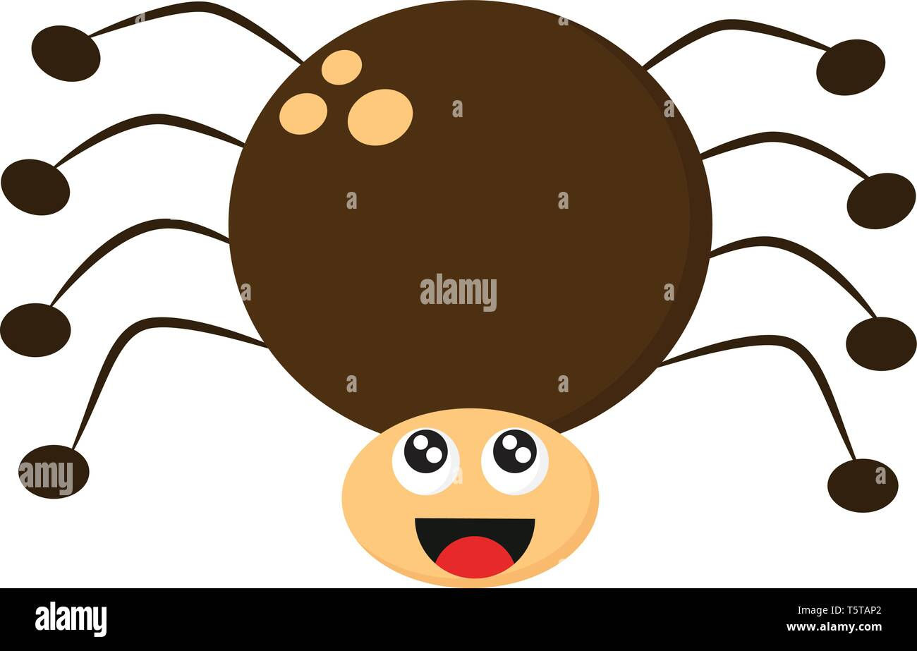 Wallpaper #46455 Brown Spider Cartoon Isolated Illustration Stock Vector Image Art Alamy